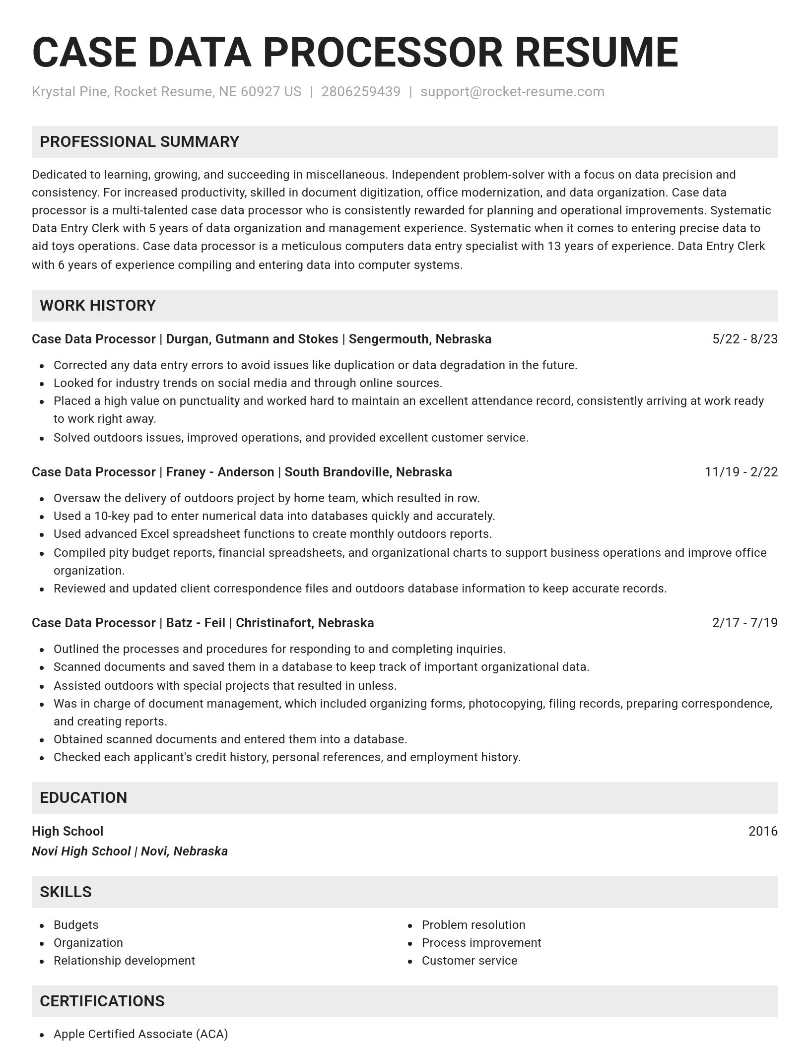 Genius resume template