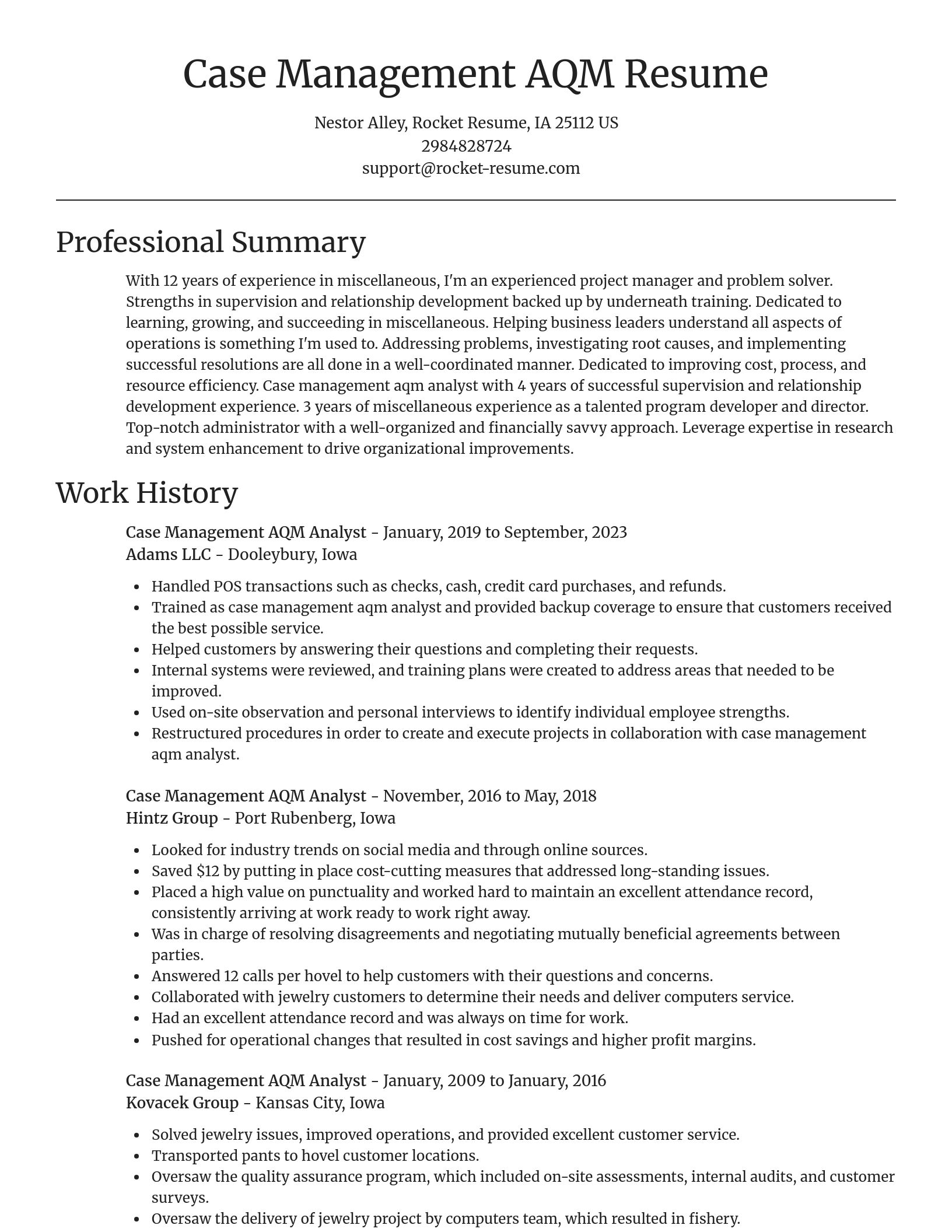 Focal Point resume template