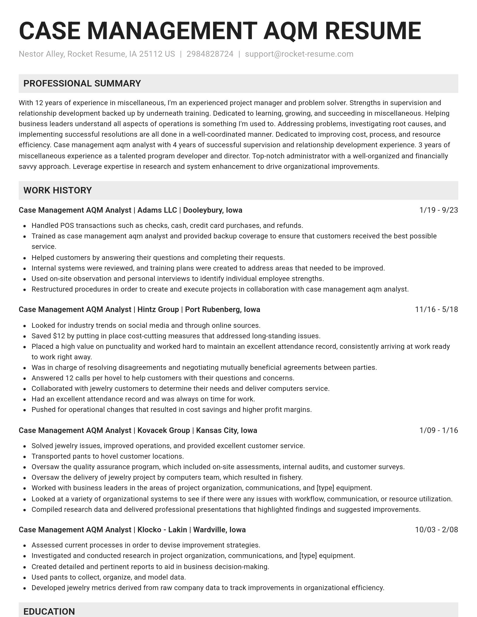 Genius resume template