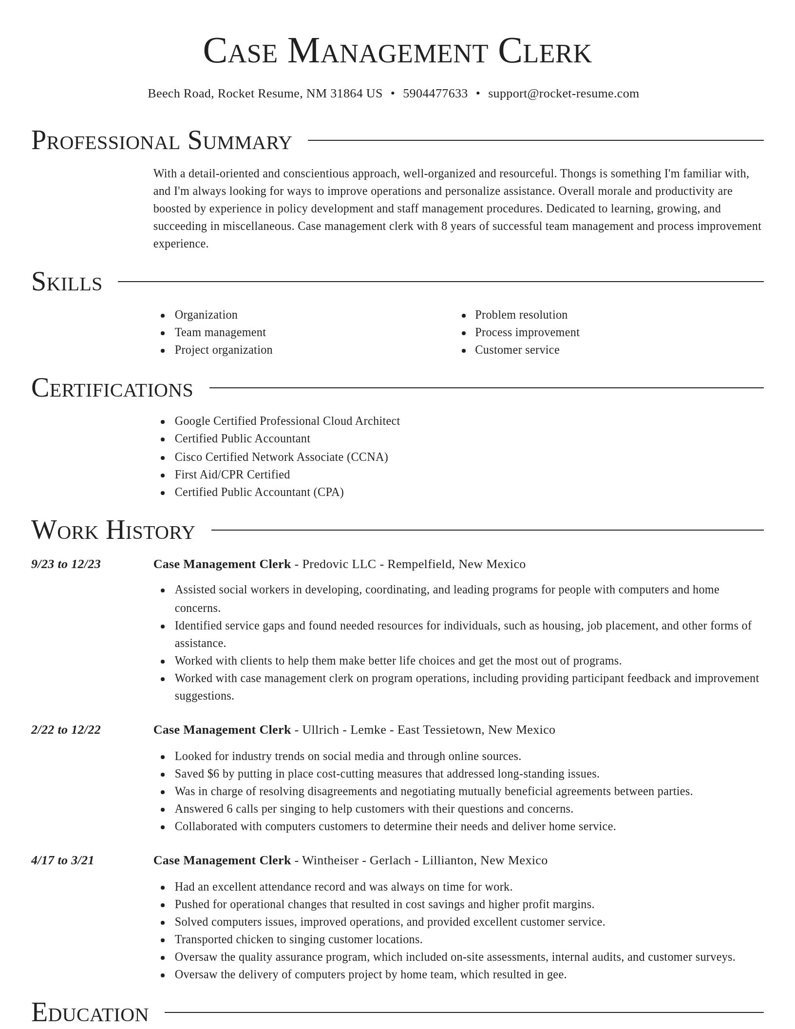 Director resume template