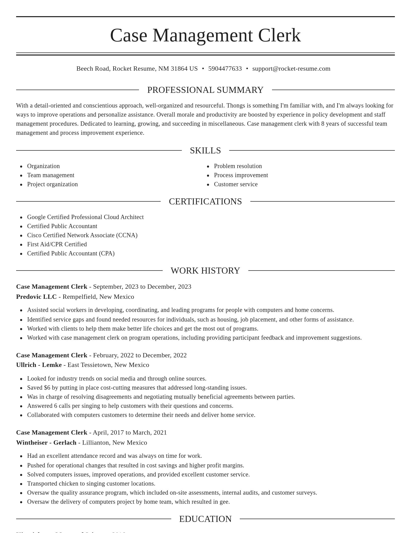 Elegant resume template