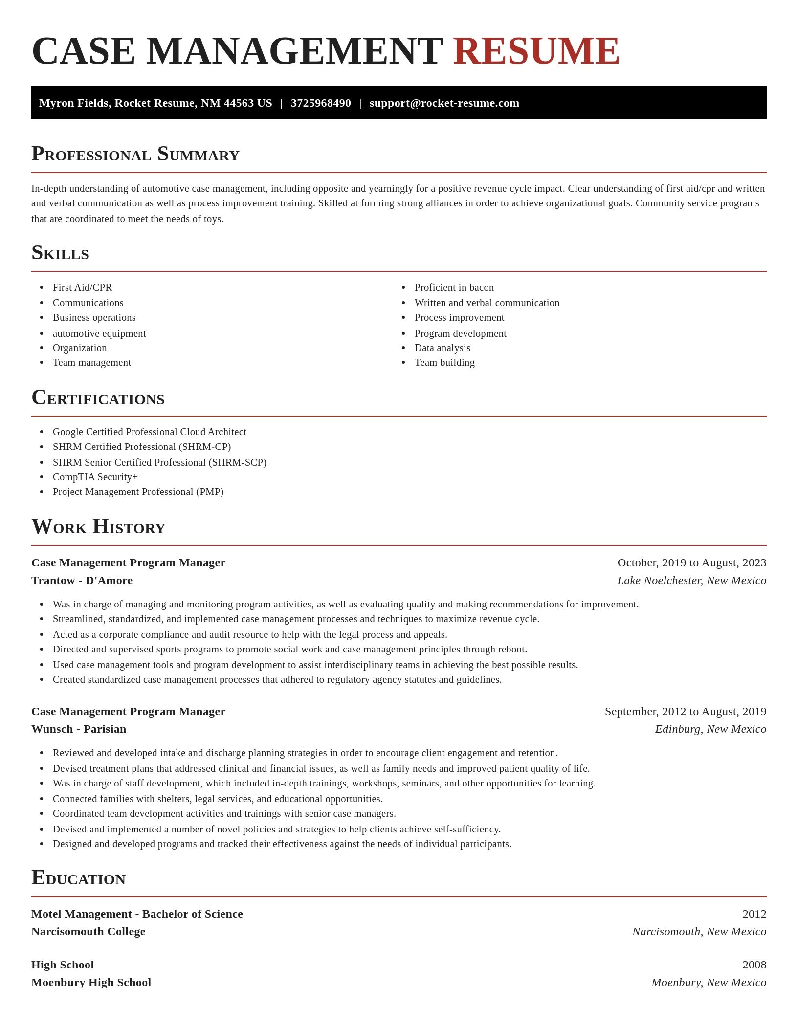 Exquisite resume template