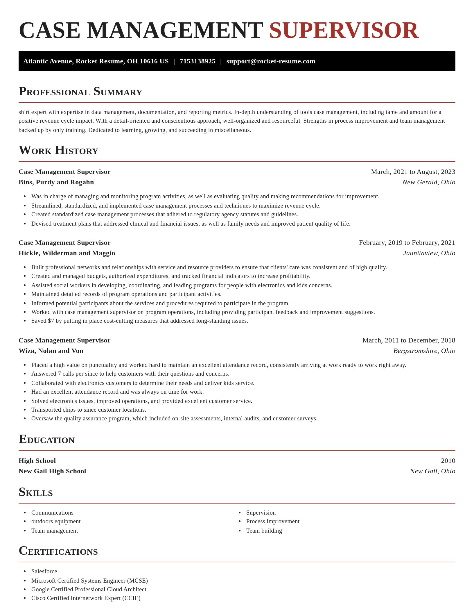 Exquisite resume template