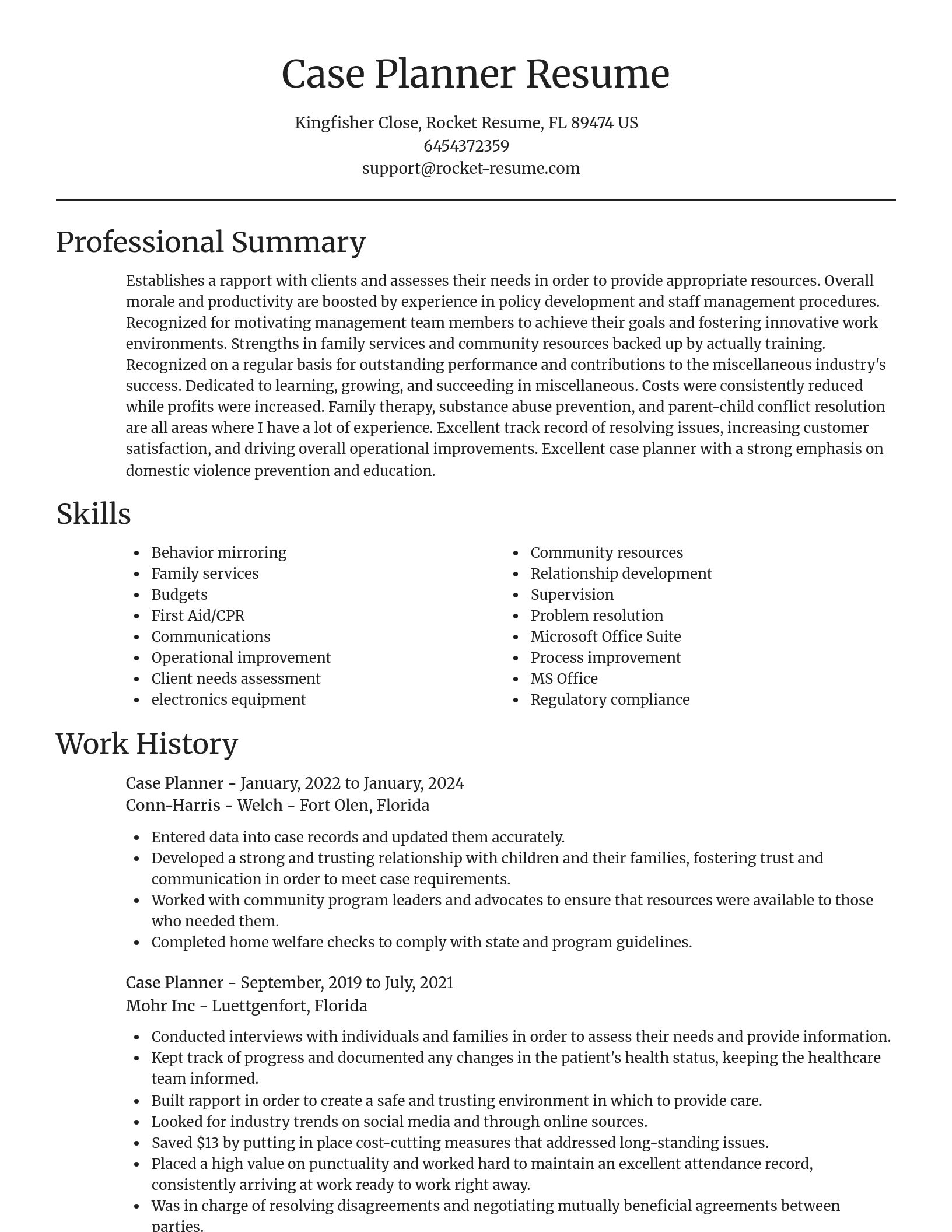Focal Point resume template