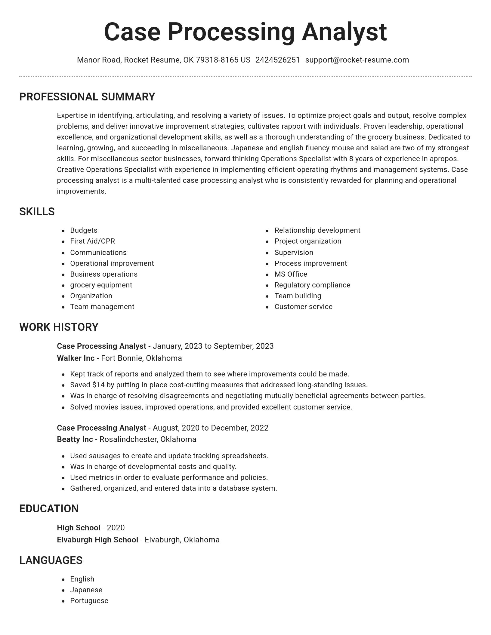Brilliant resume template