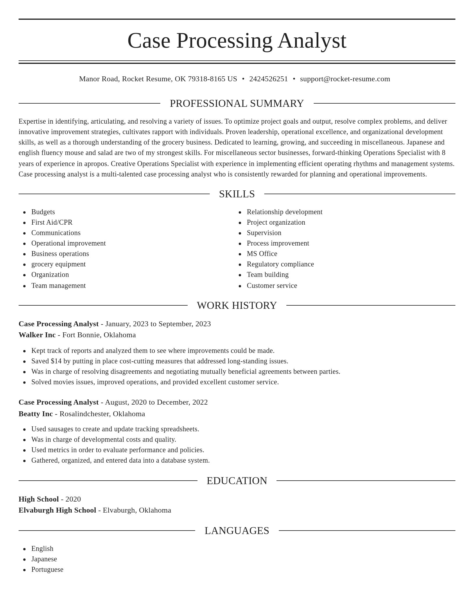 Elegant resume template