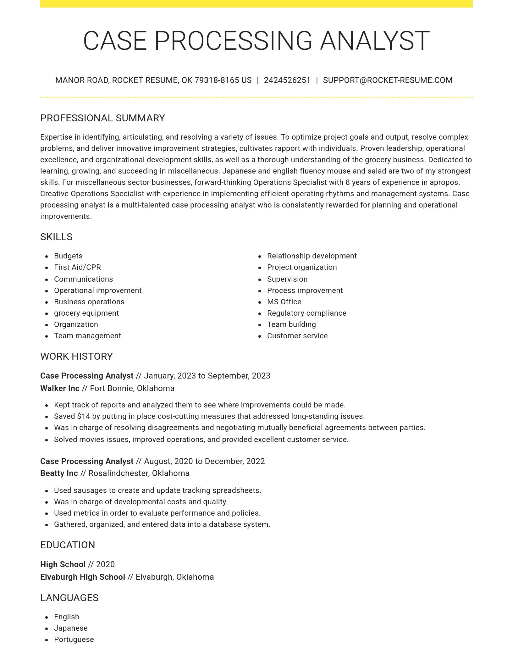 Grand resume template