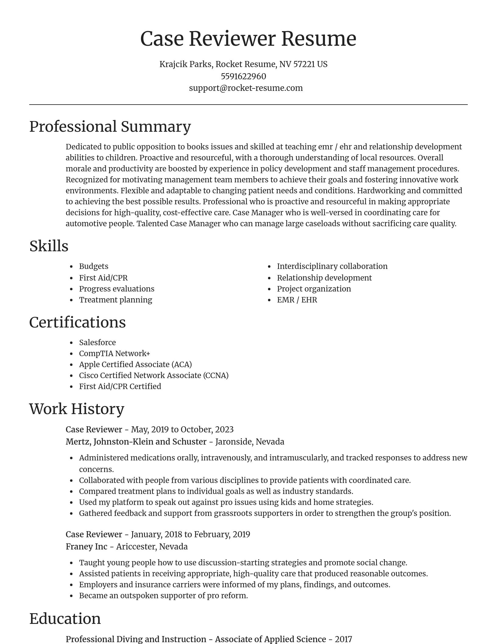 Focal Point resume template