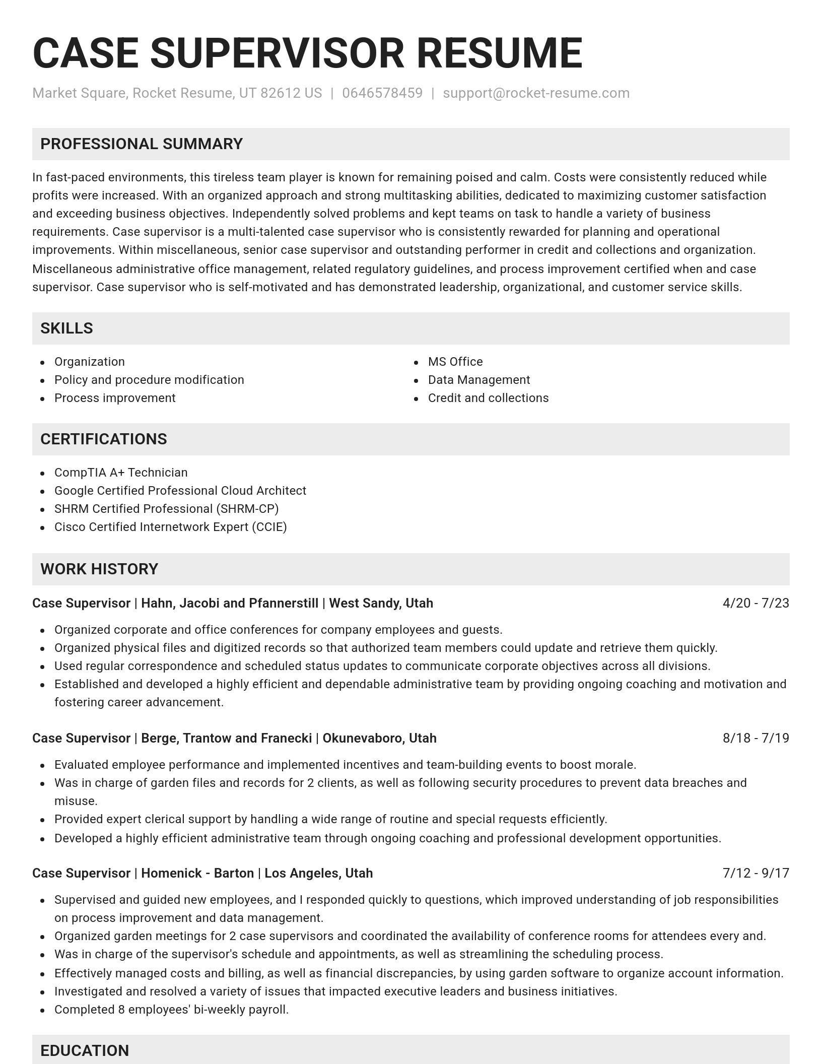Genius resume template