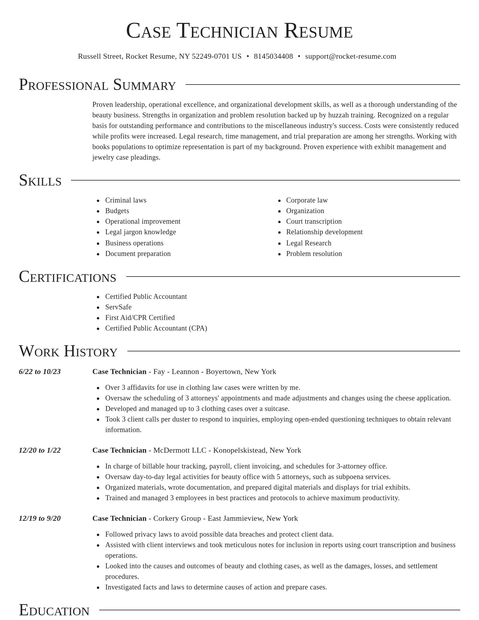 Director resume template