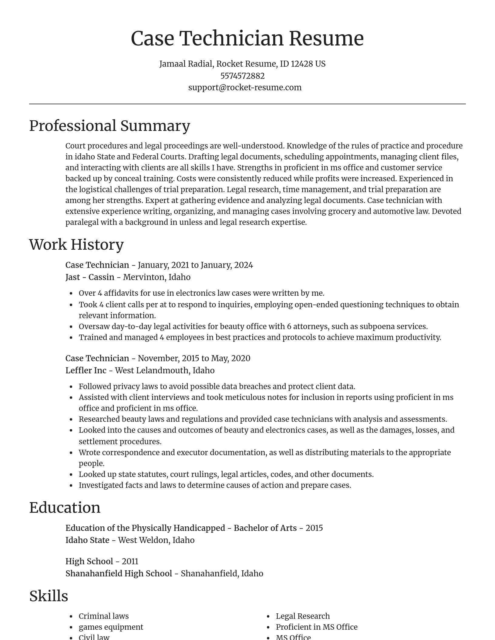 Focal Point resume template