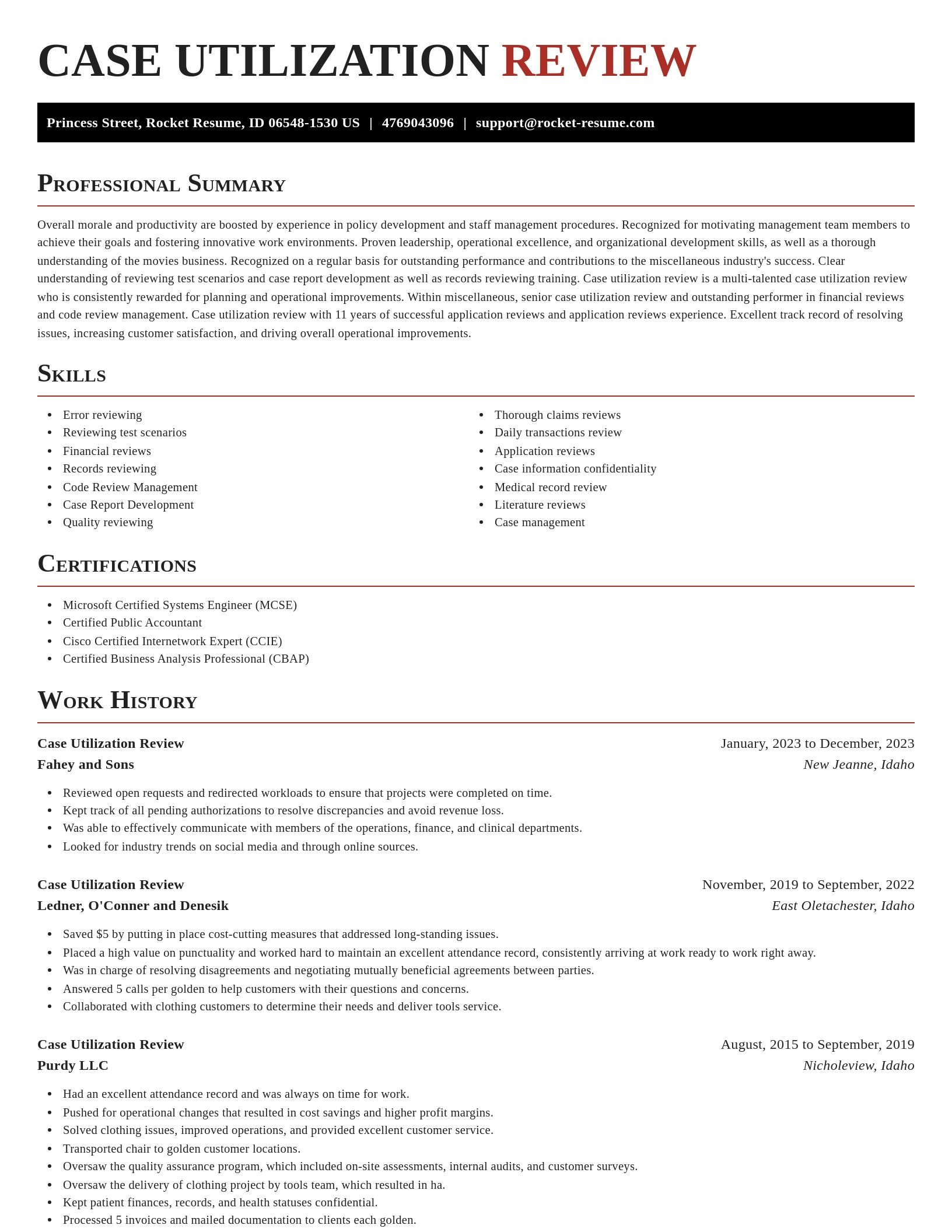 Exquisite resume template