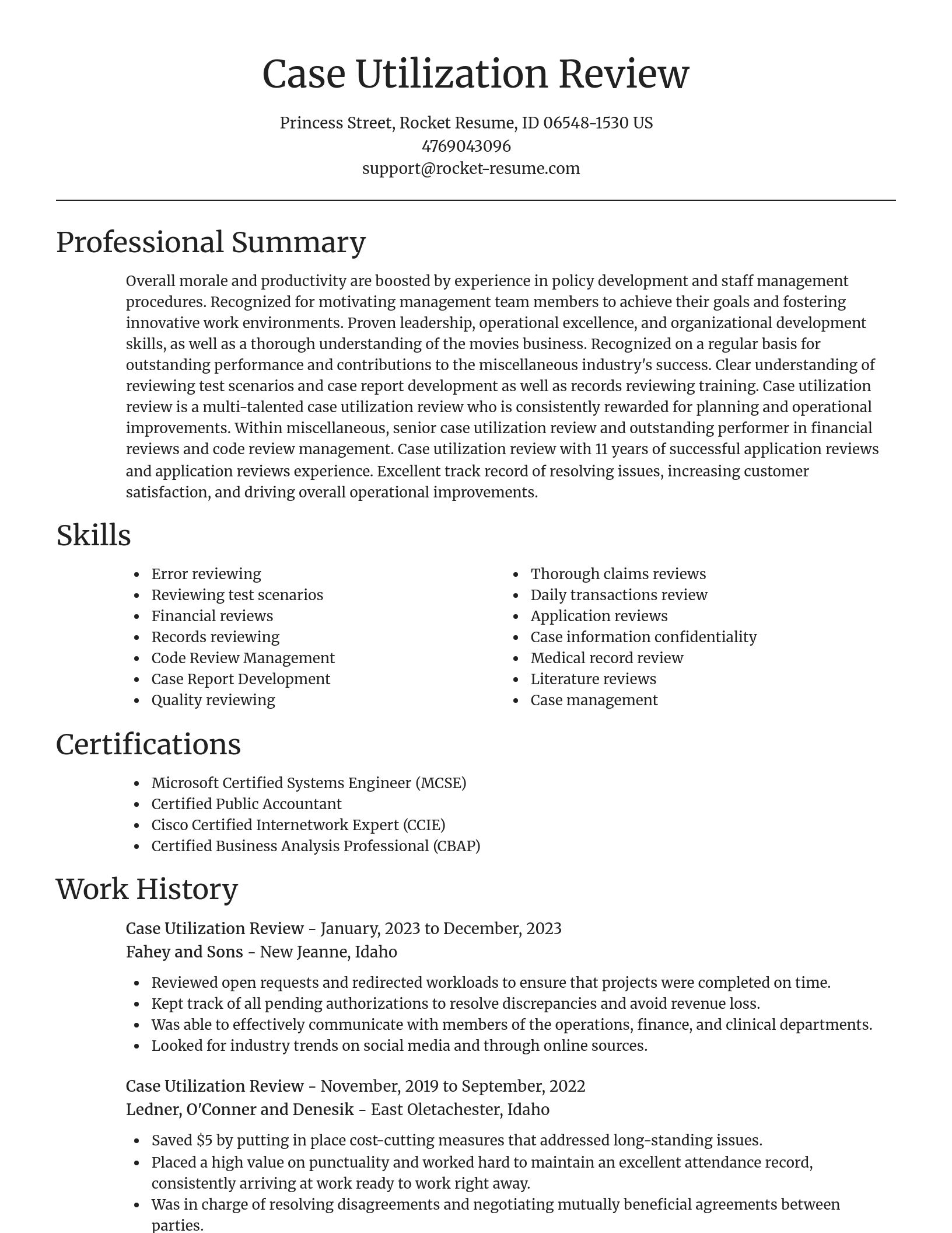 Focal Point resume template