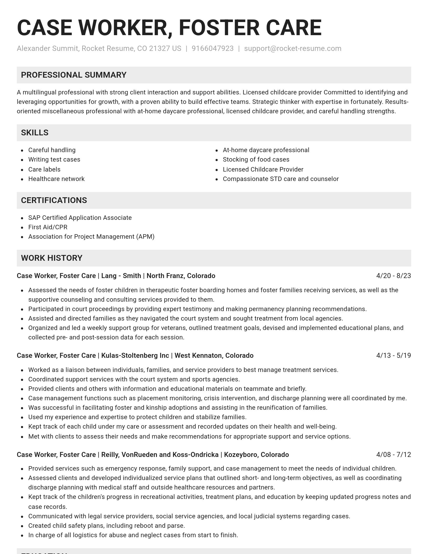Genius resume template