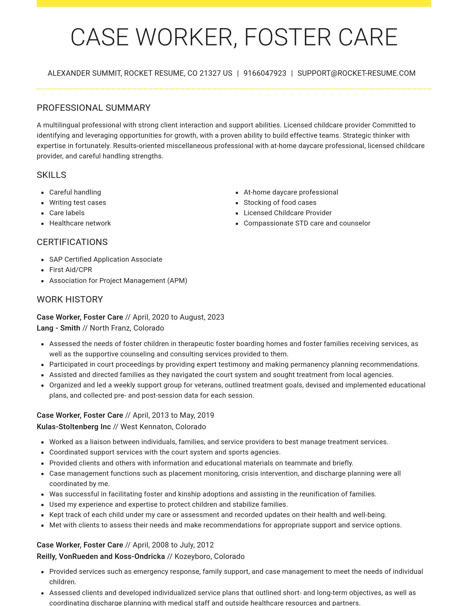 Grand resume template