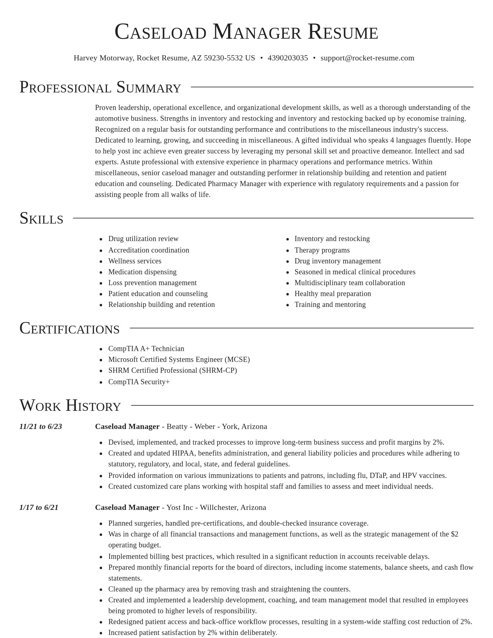 Director resume template