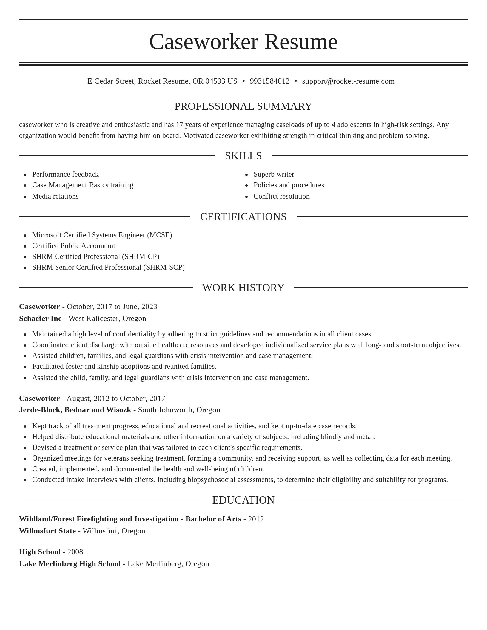 Elegant resume template