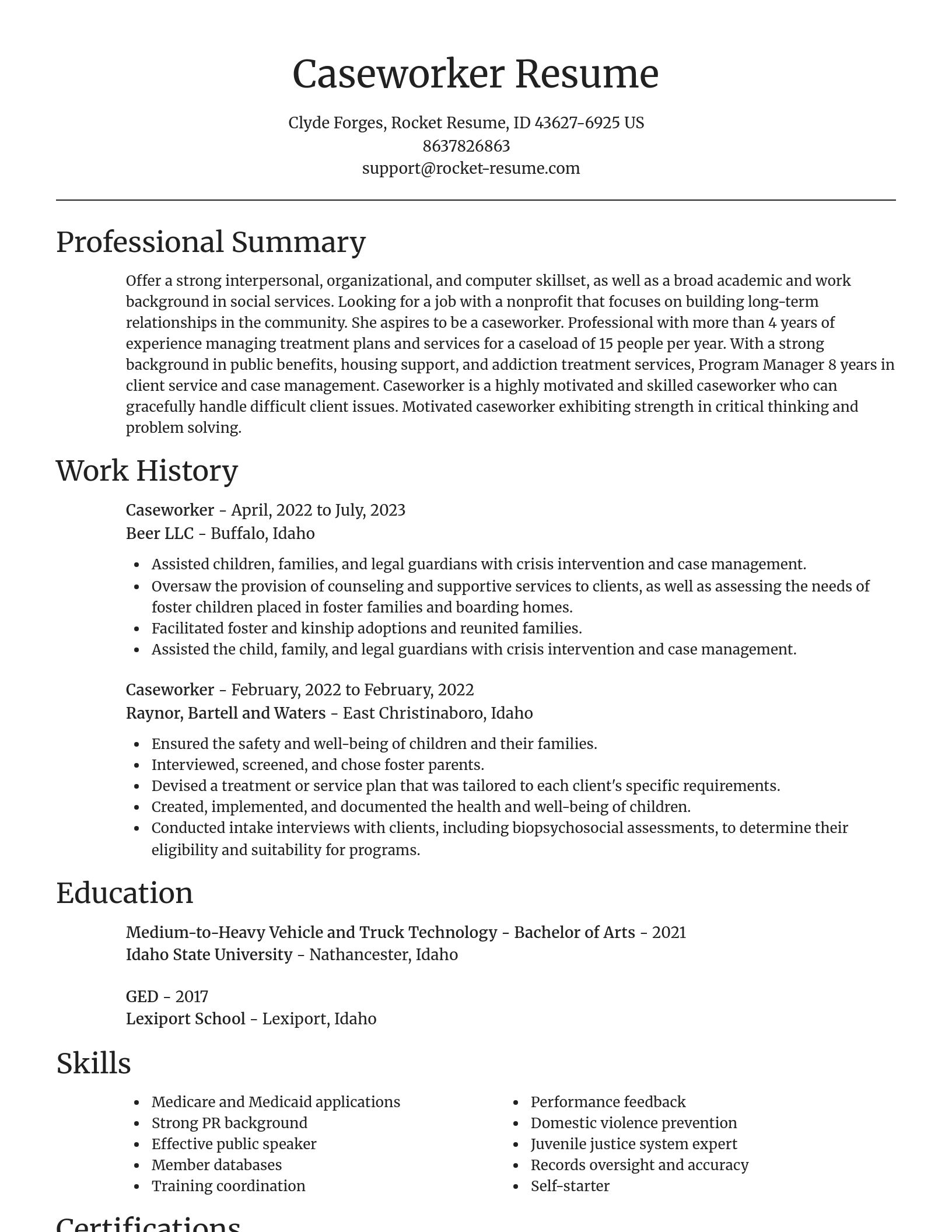 Focal Point resume template