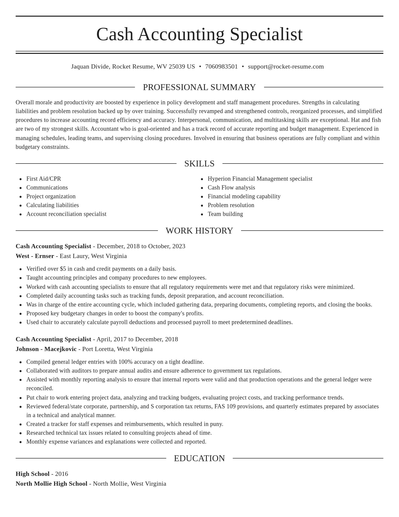 Elegant resume template