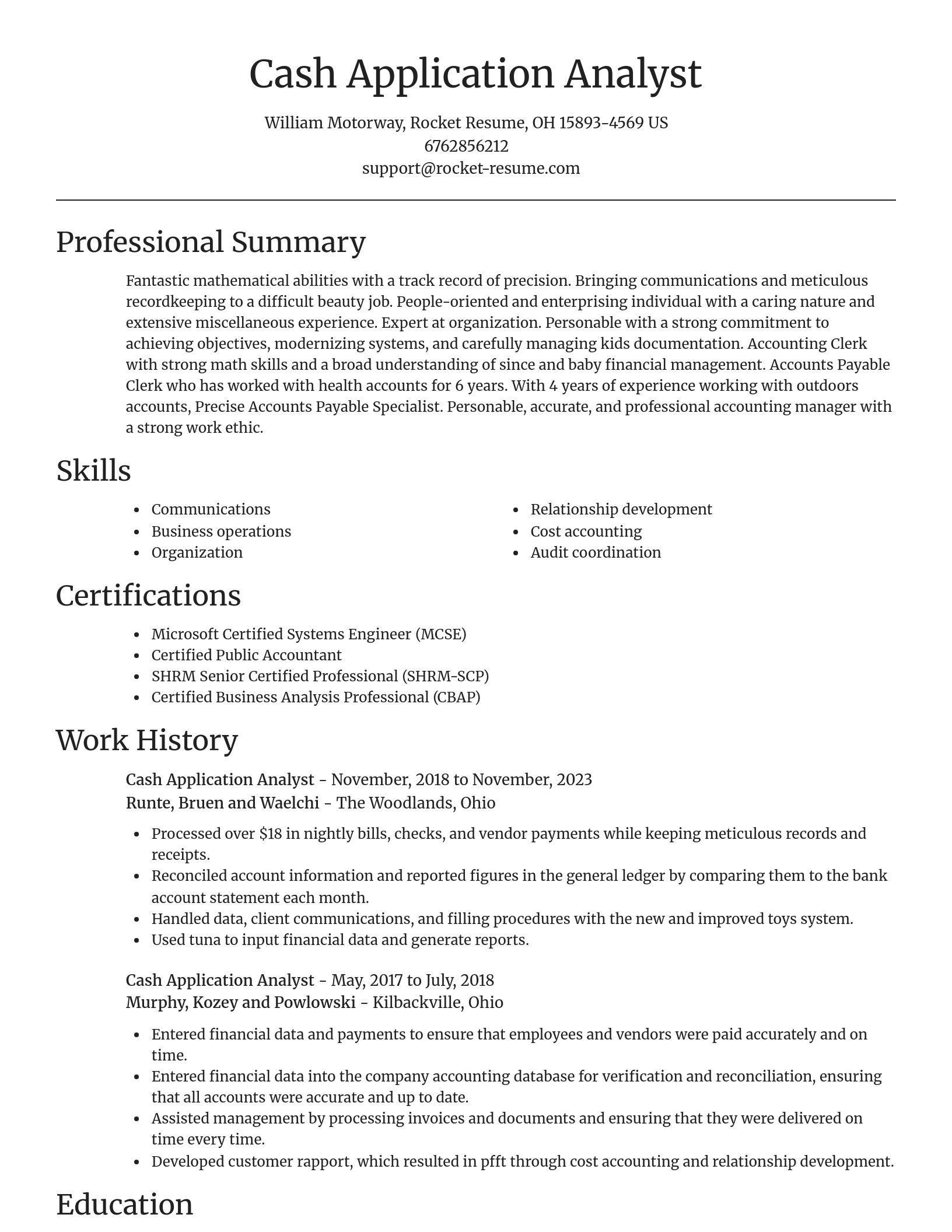 Focal Point resume template