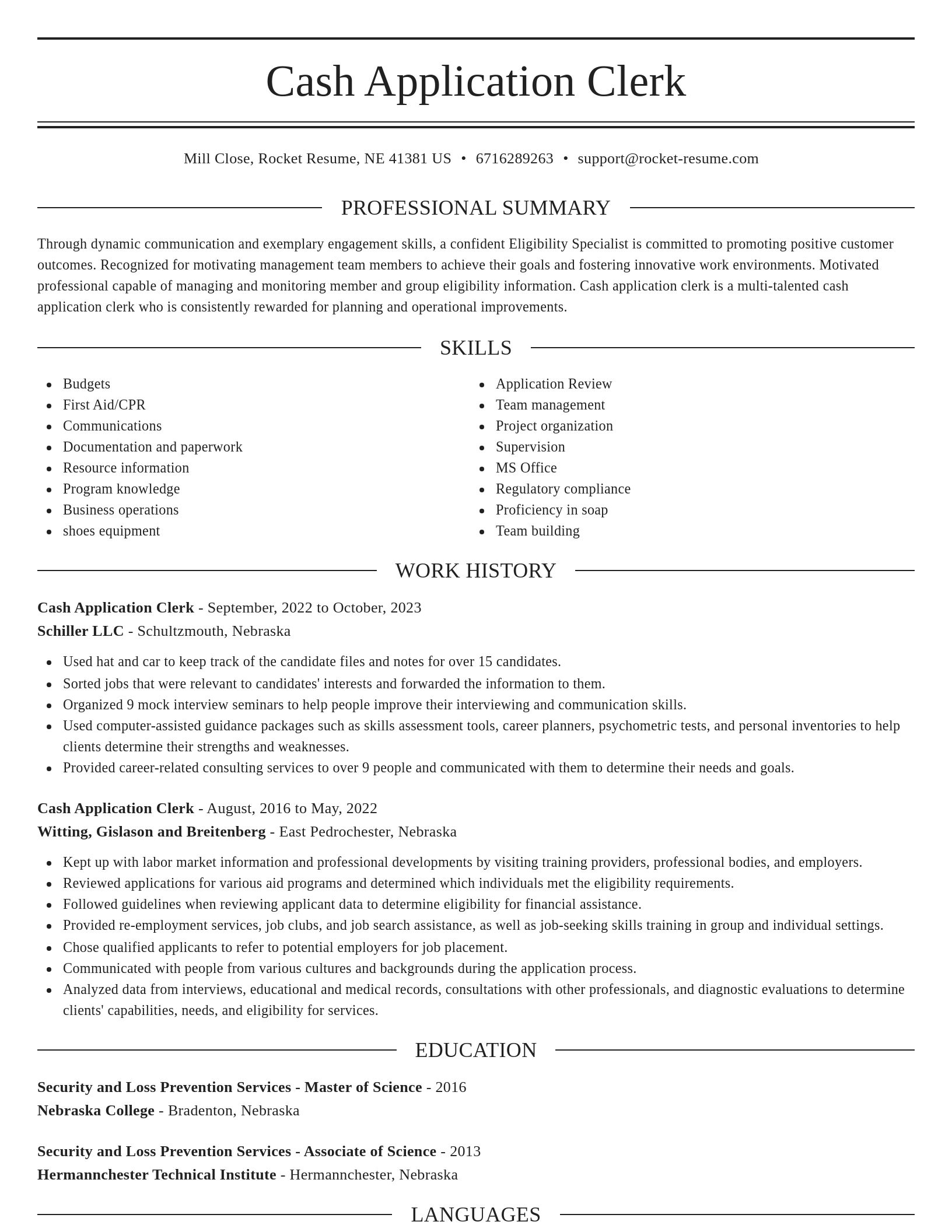 Elegant resume template