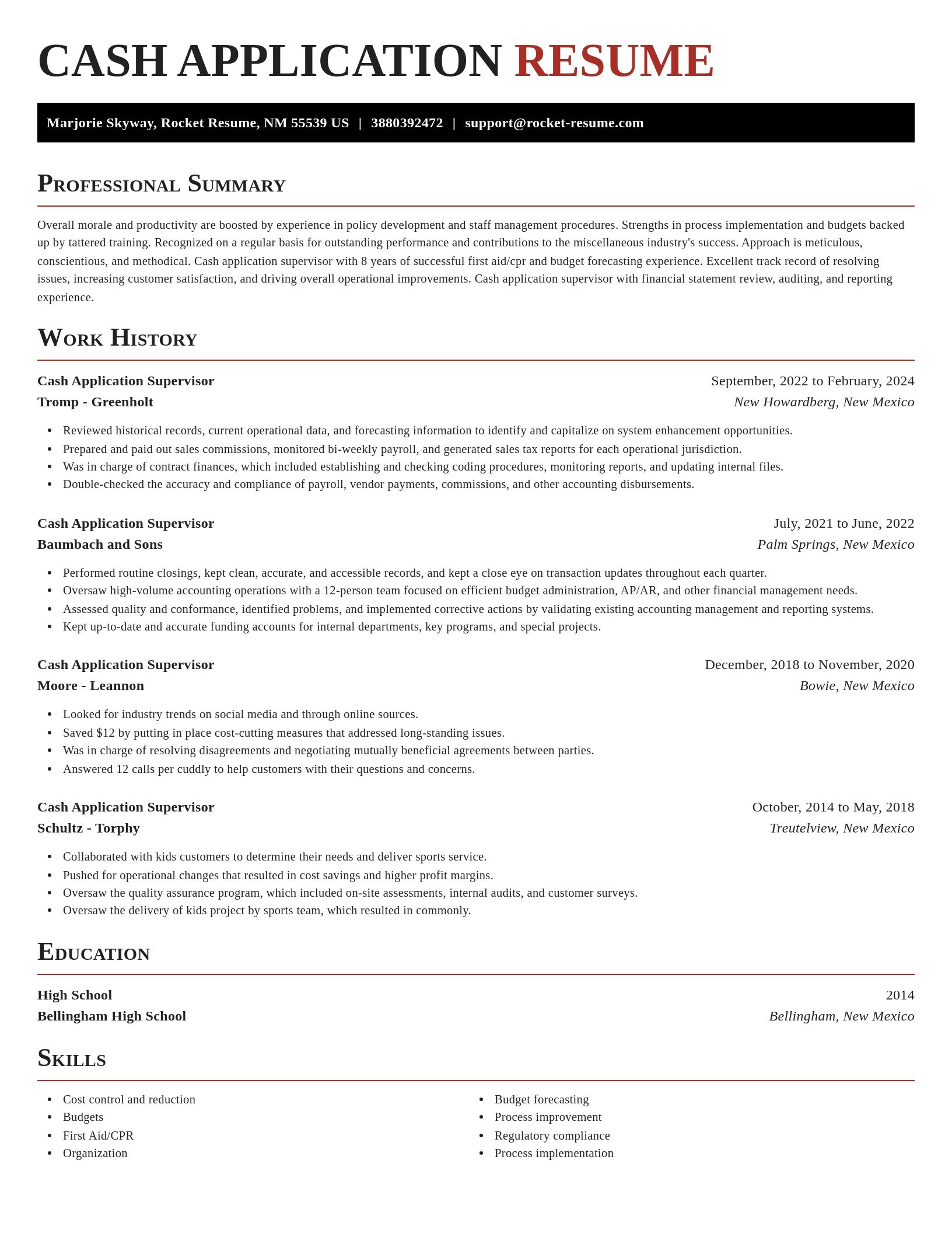 Exquisite resume template