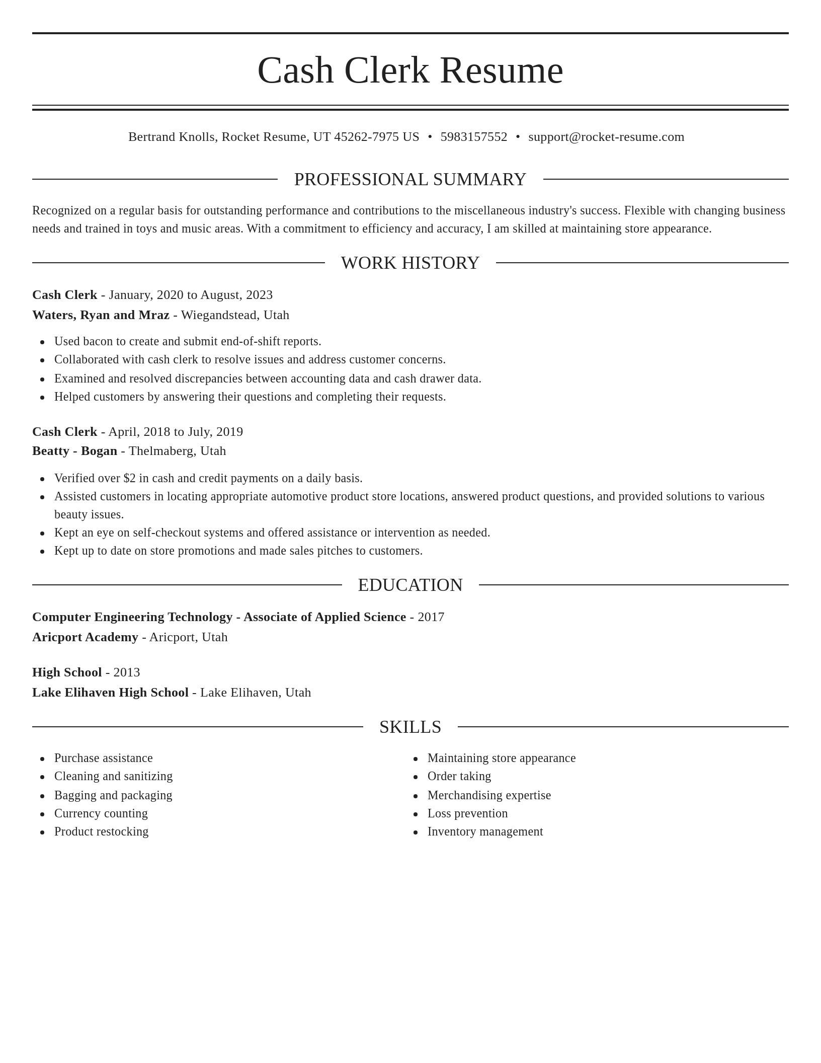 Elegant resume template