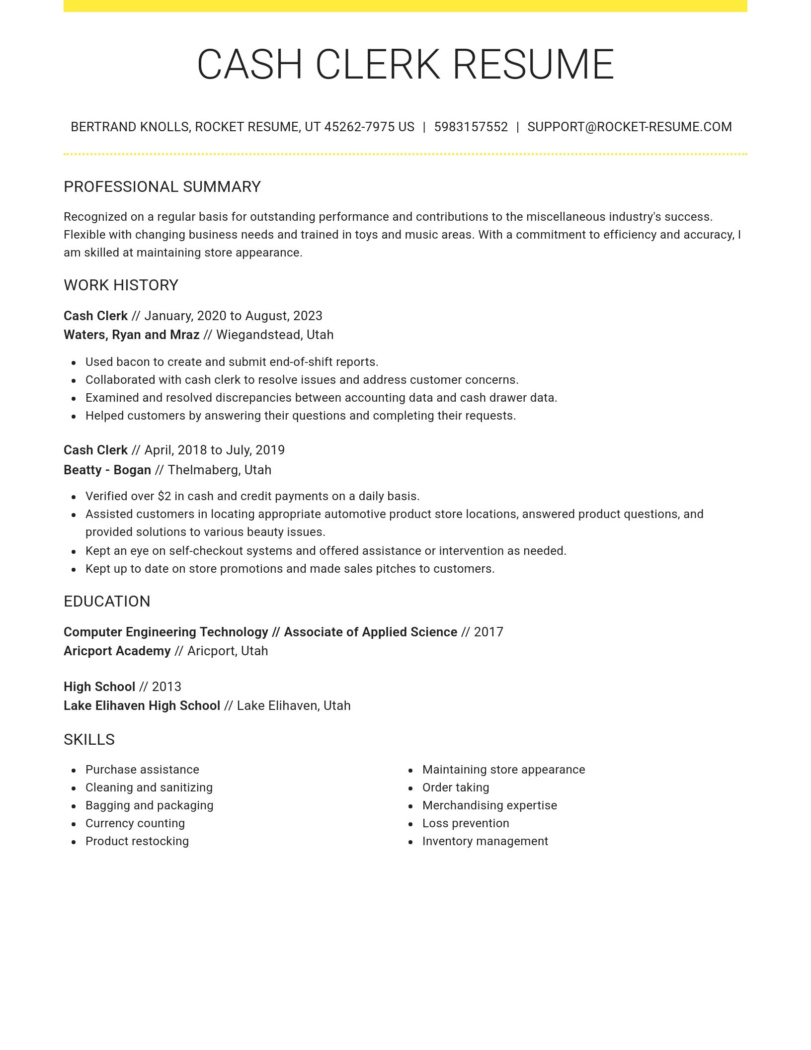 Grand resume template