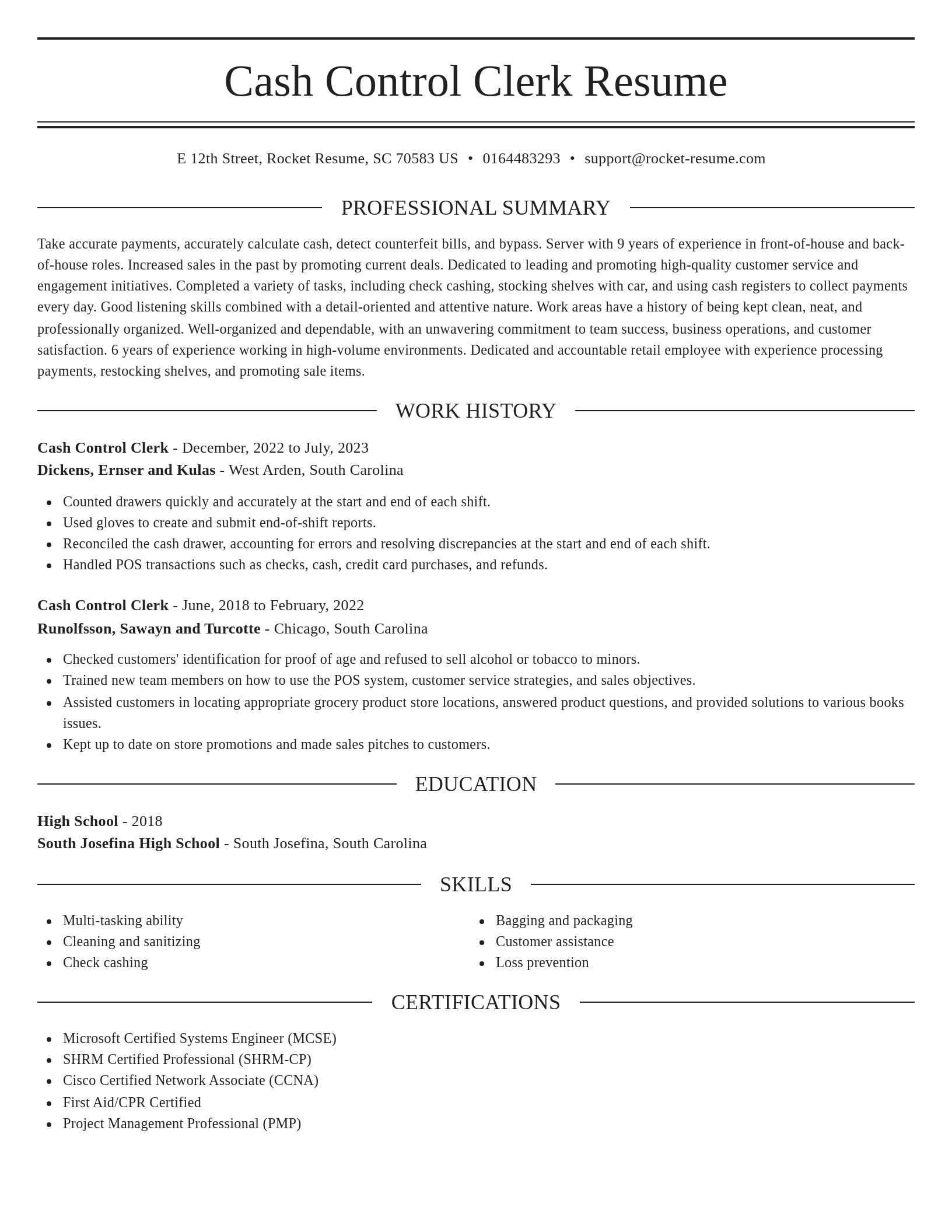 Elegant resume template