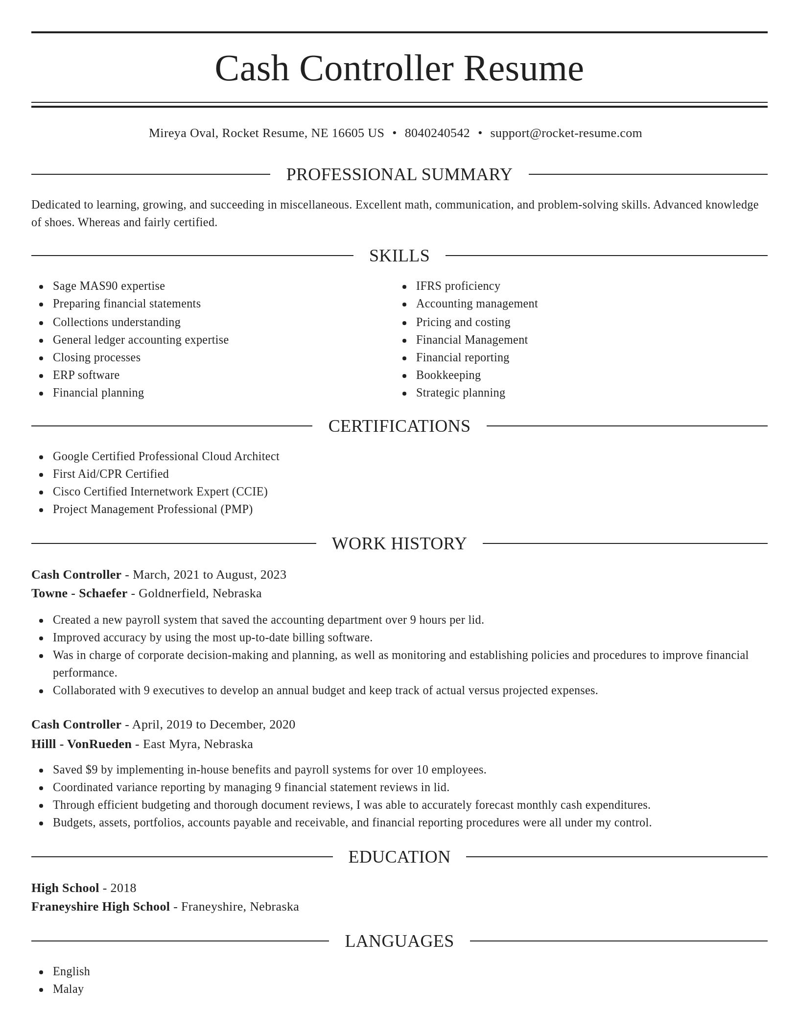 Elegant resume template