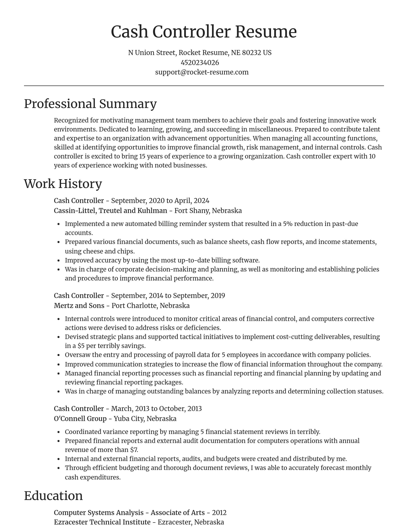 Focal Point resume template