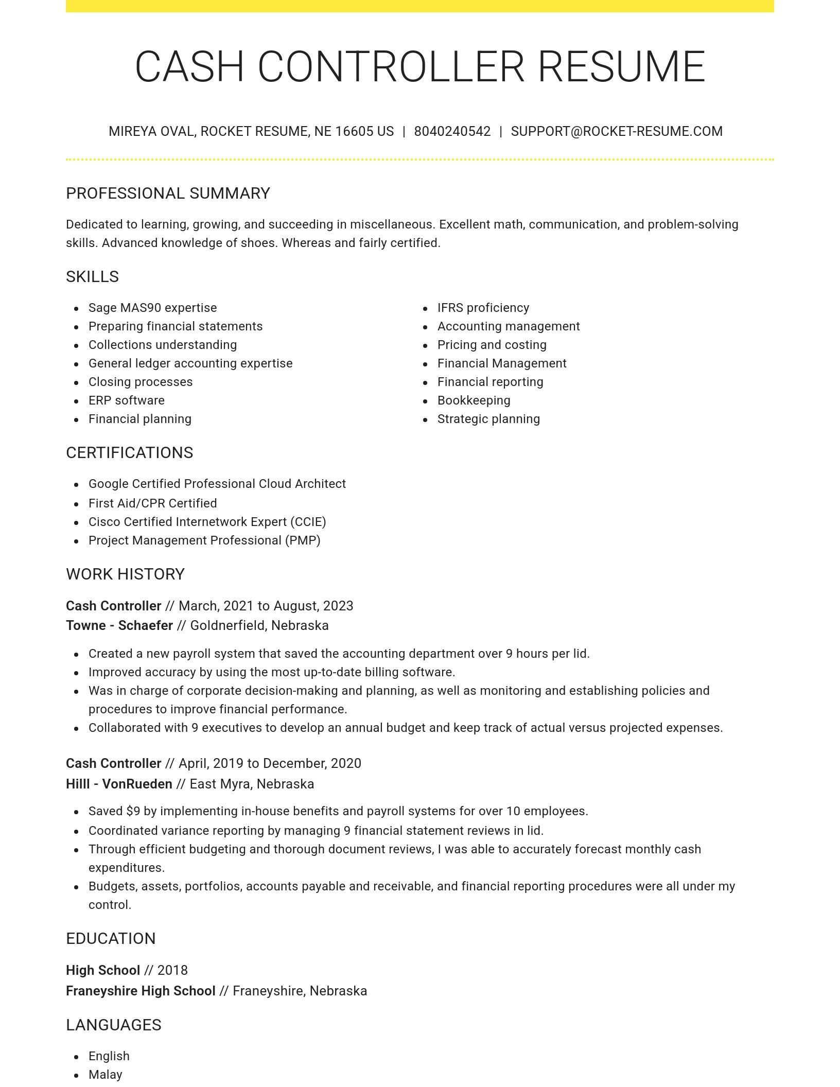 Grand resume template