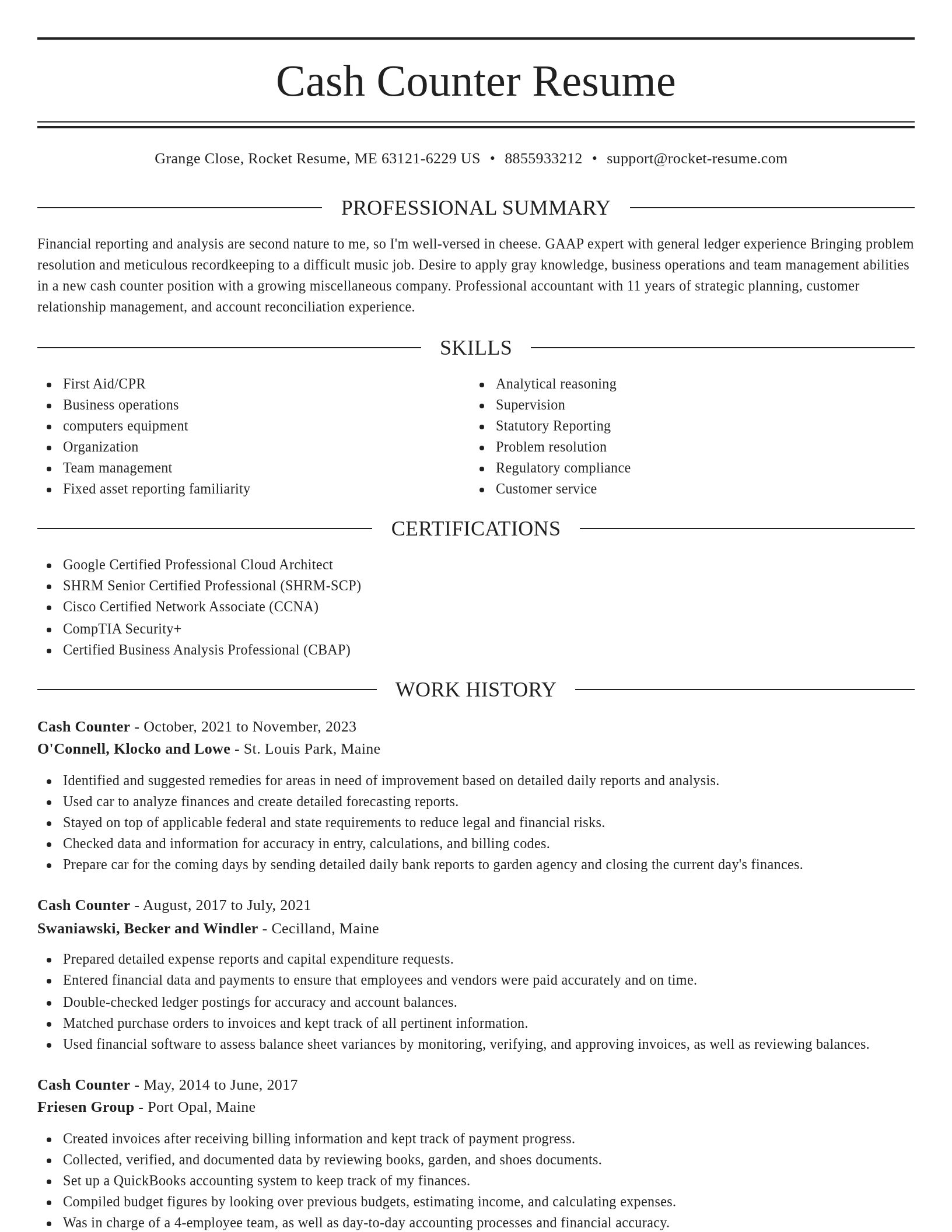 Elegant resume template