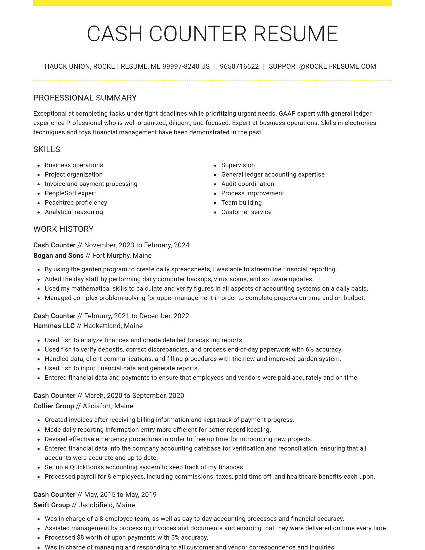 Grand resume template