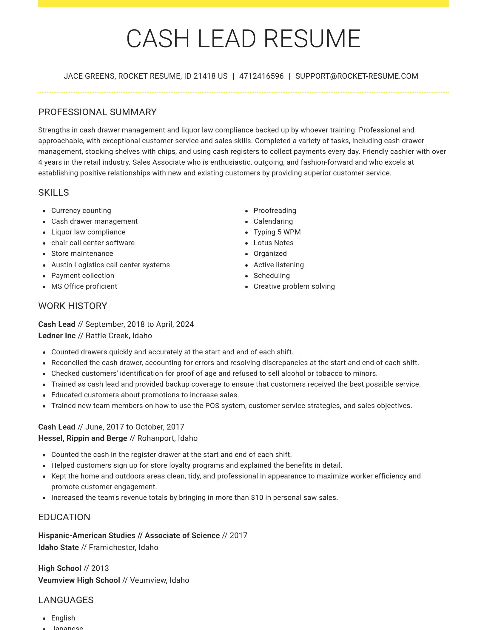 Grand resume template