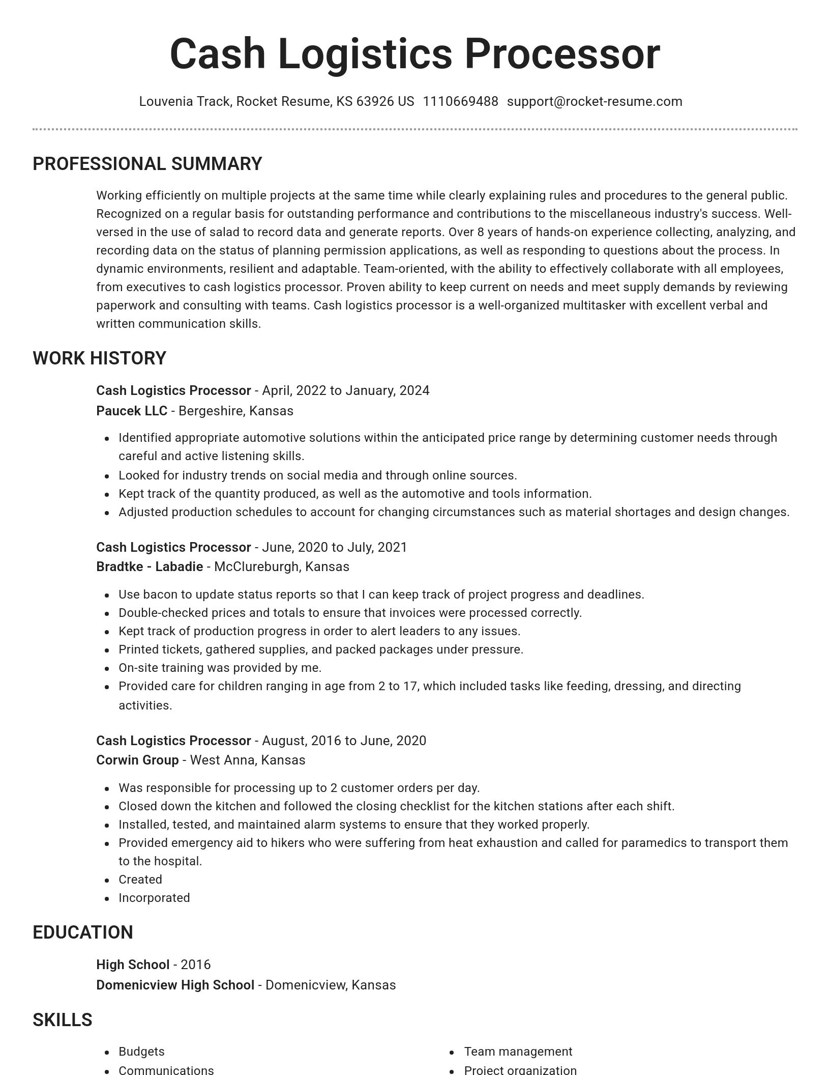 Brilliant resume template