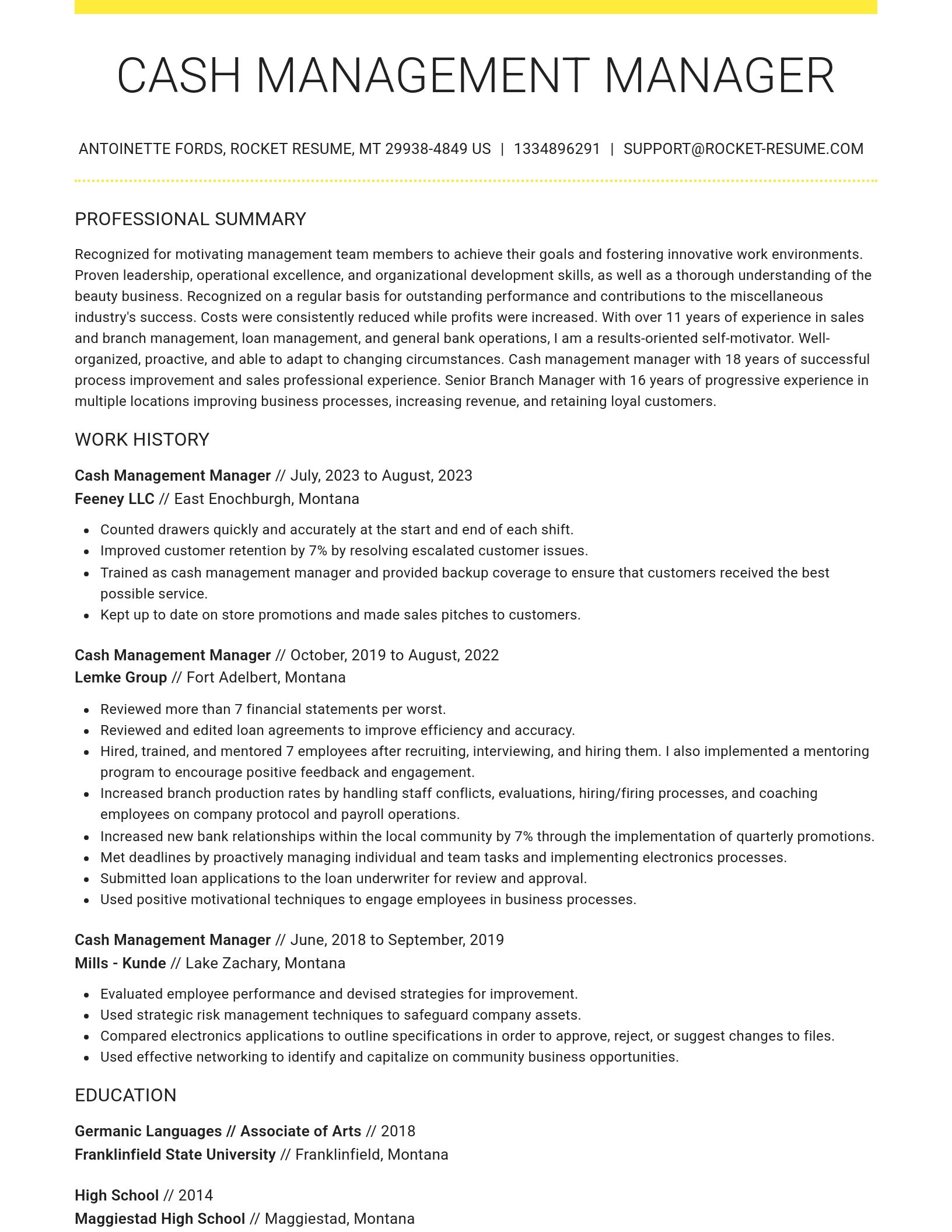 Grand resume template