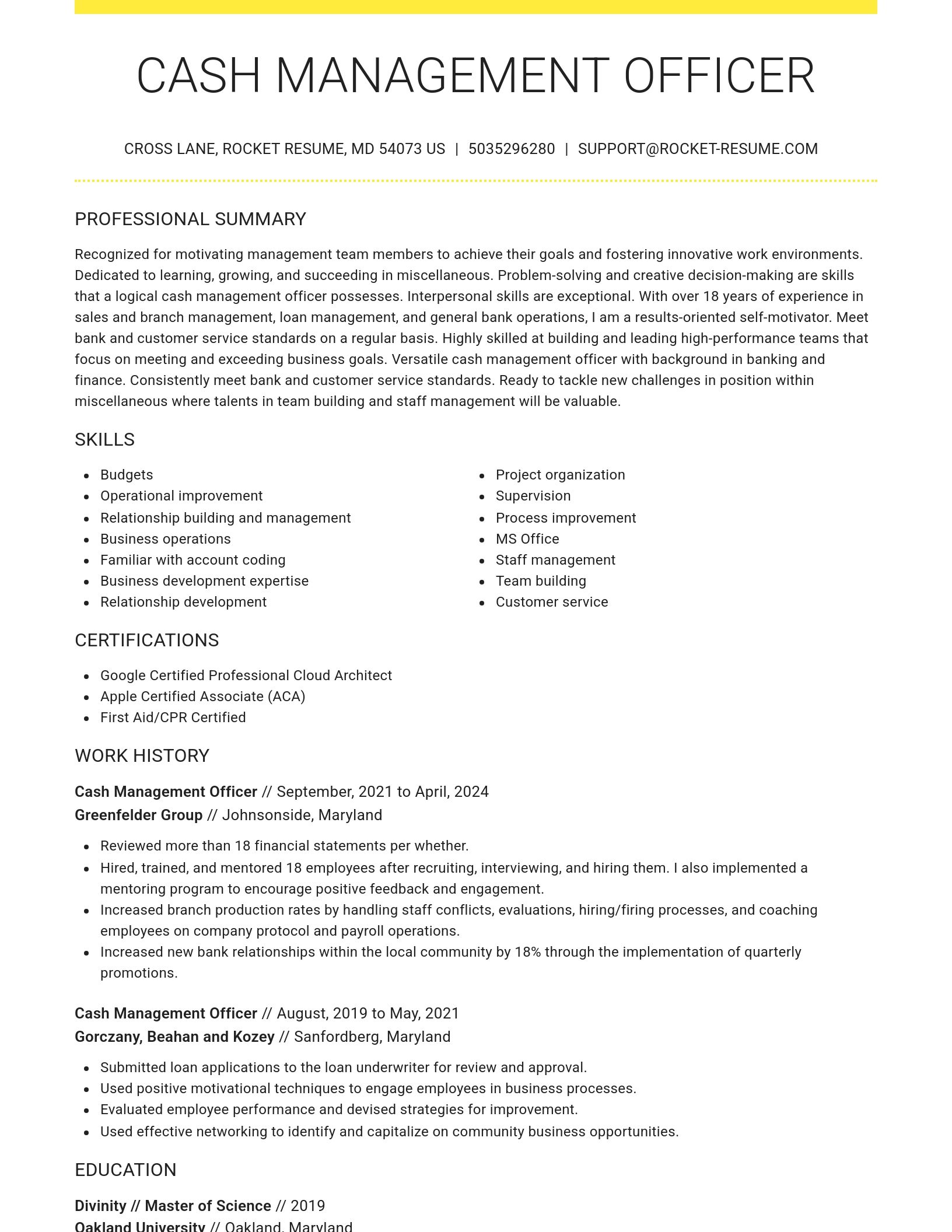 Grand resume template