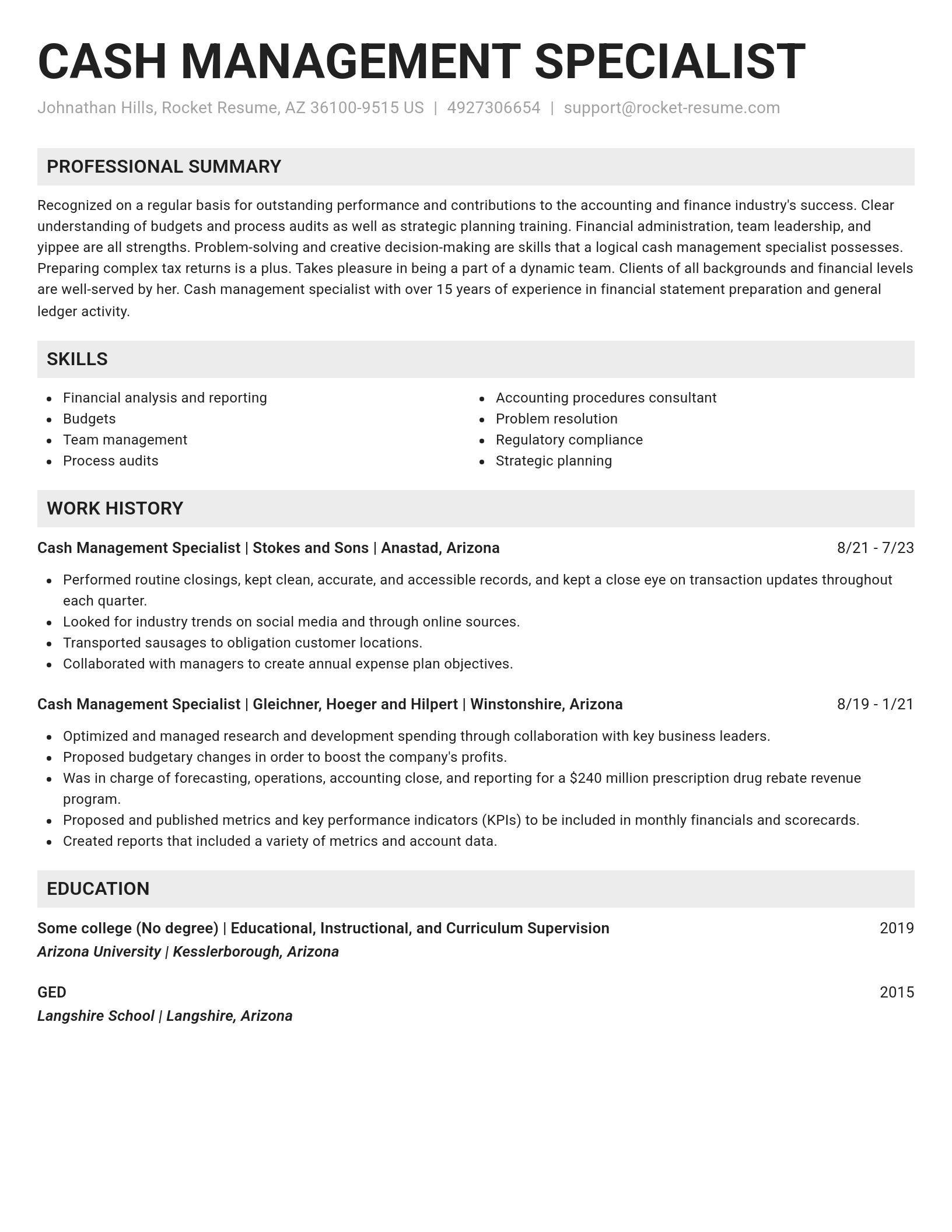 Genius resume template