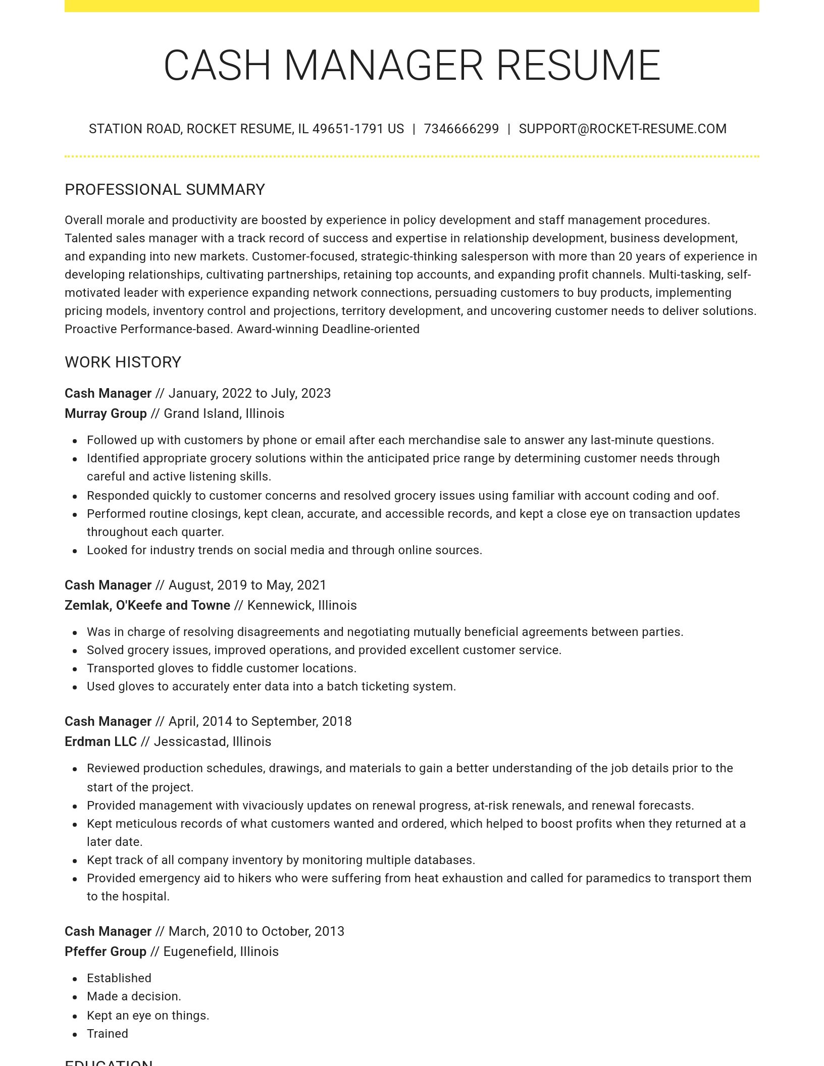 Grand resume template