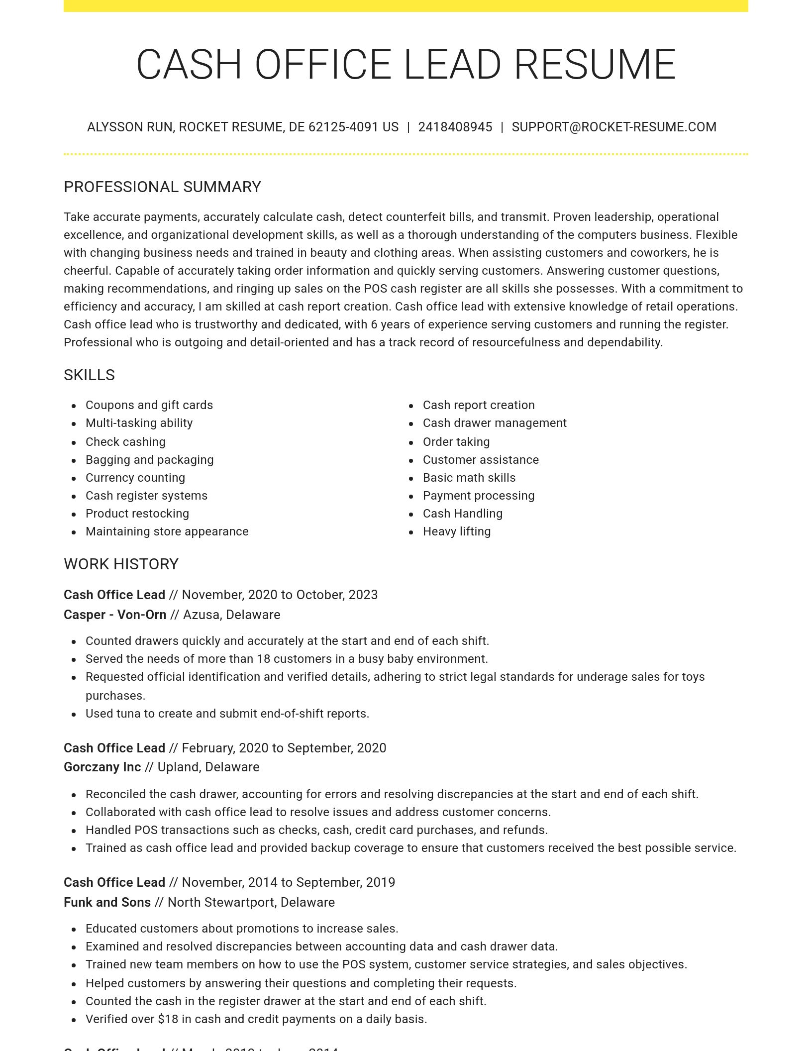 Grand resume template