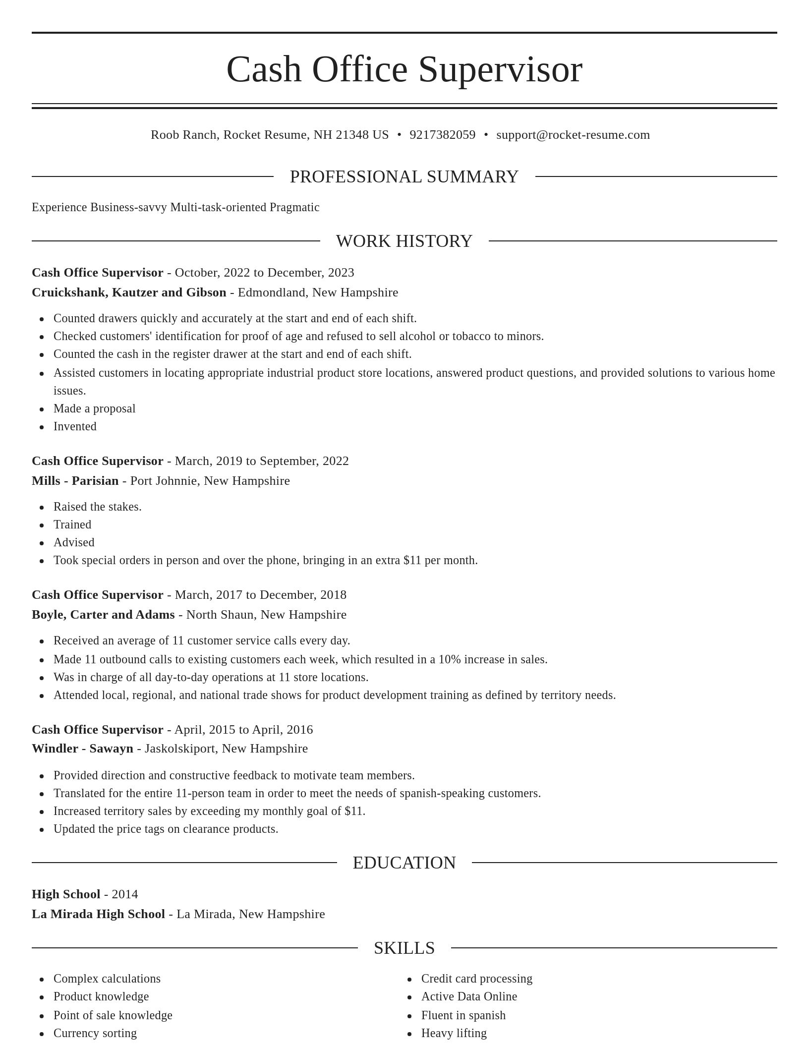 Elegant resume template