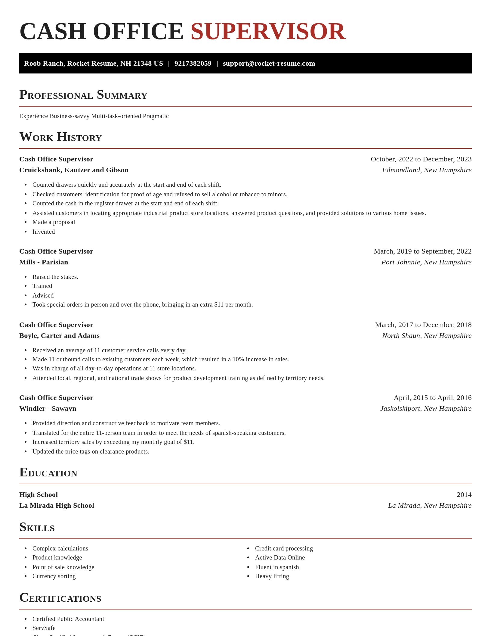 Exquisite resume template