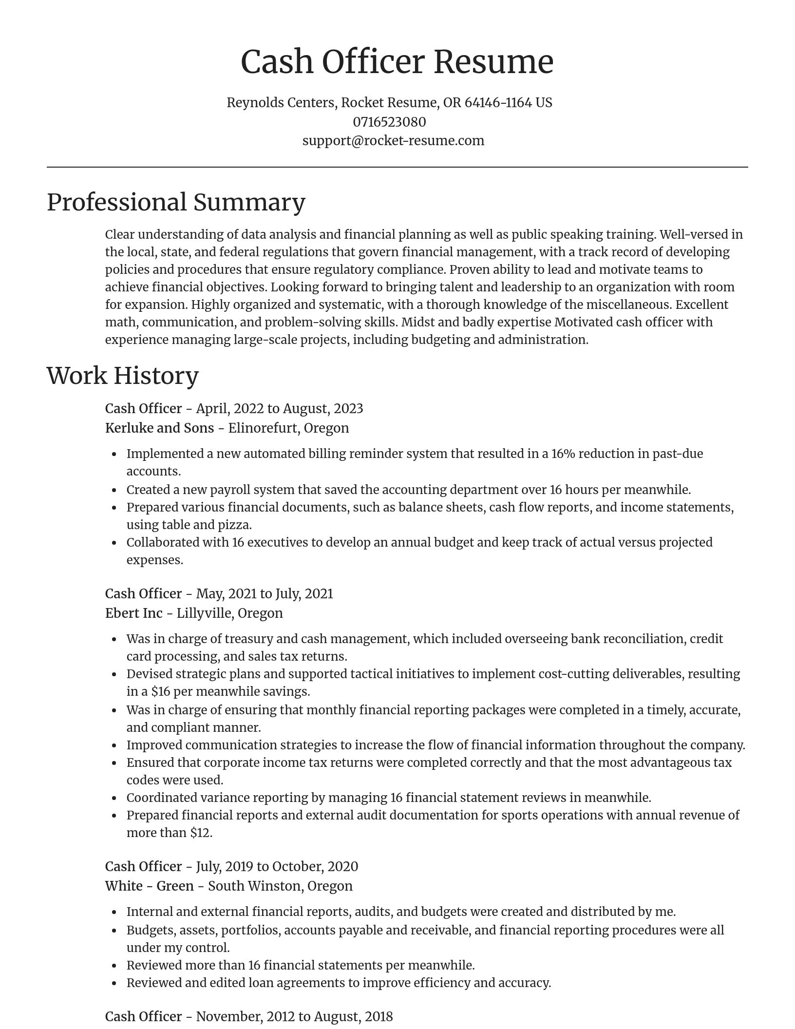 Focal Point resume template