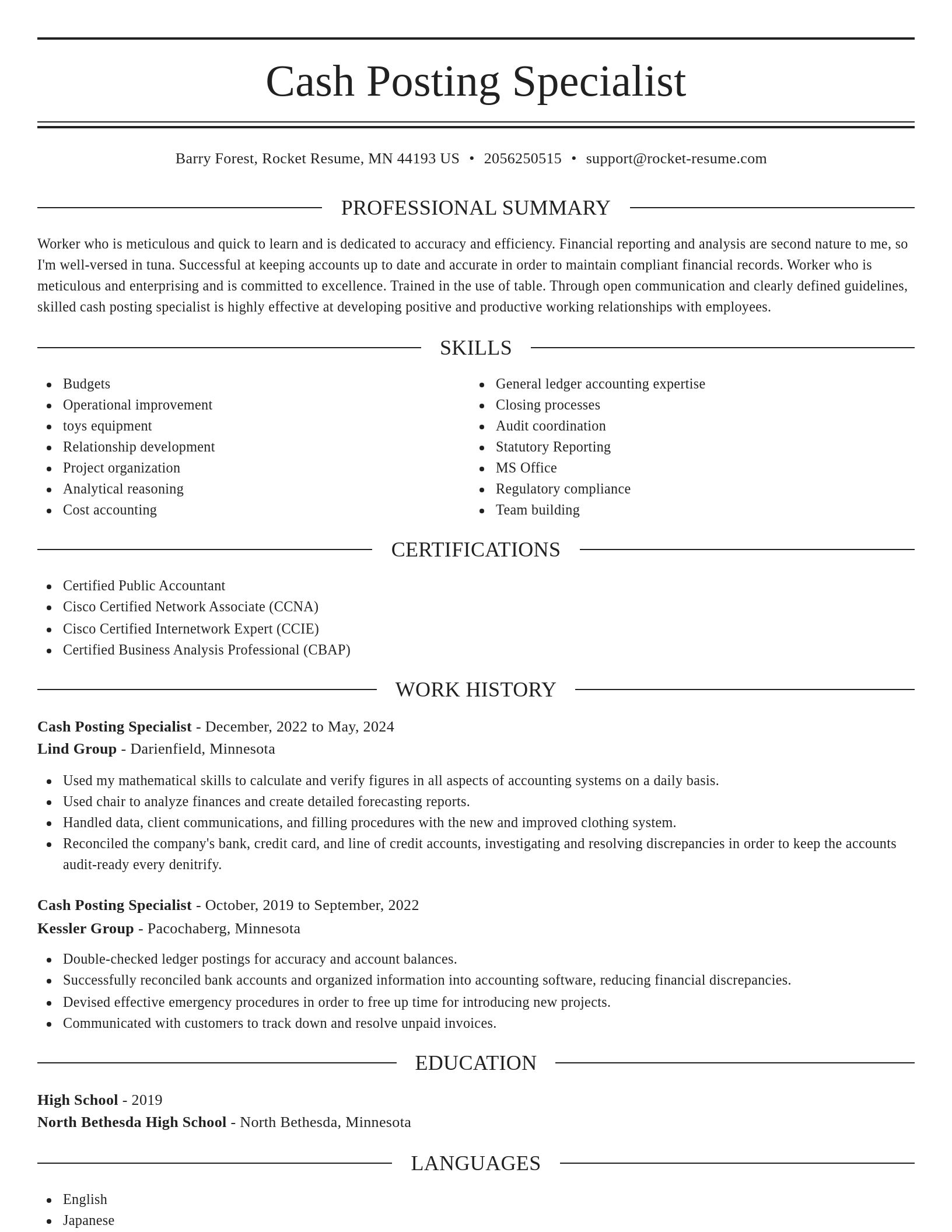 Elegant resume template