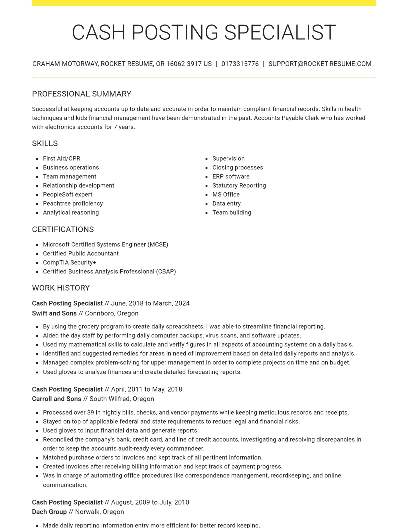 Grand resume template