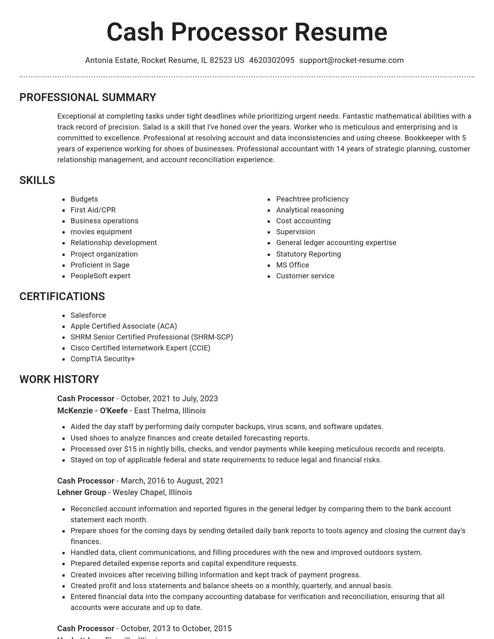Brilliant resume template