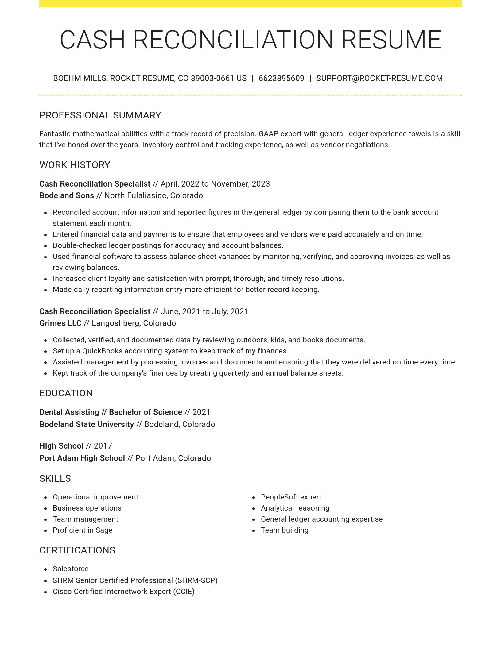 Grand resume template