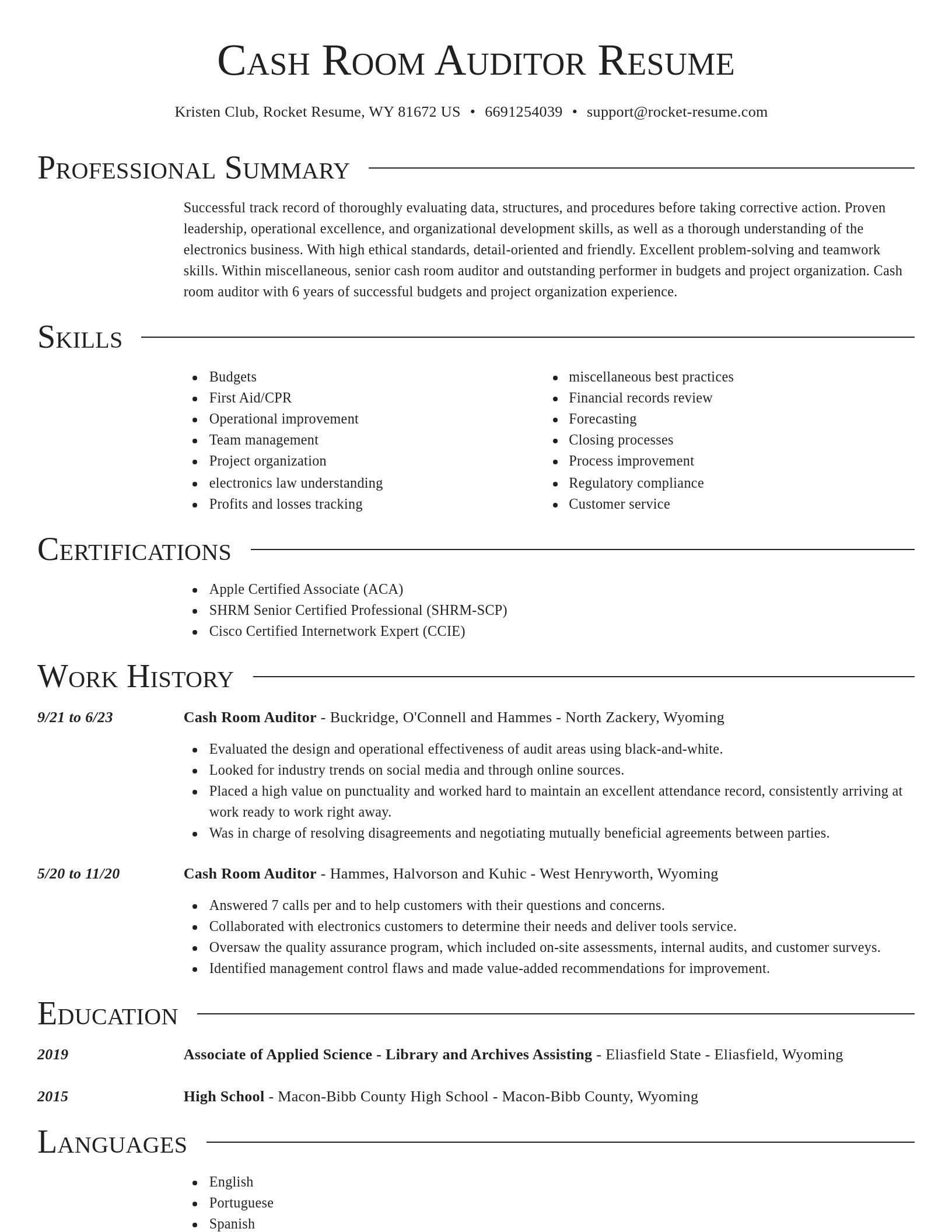 Director resume template