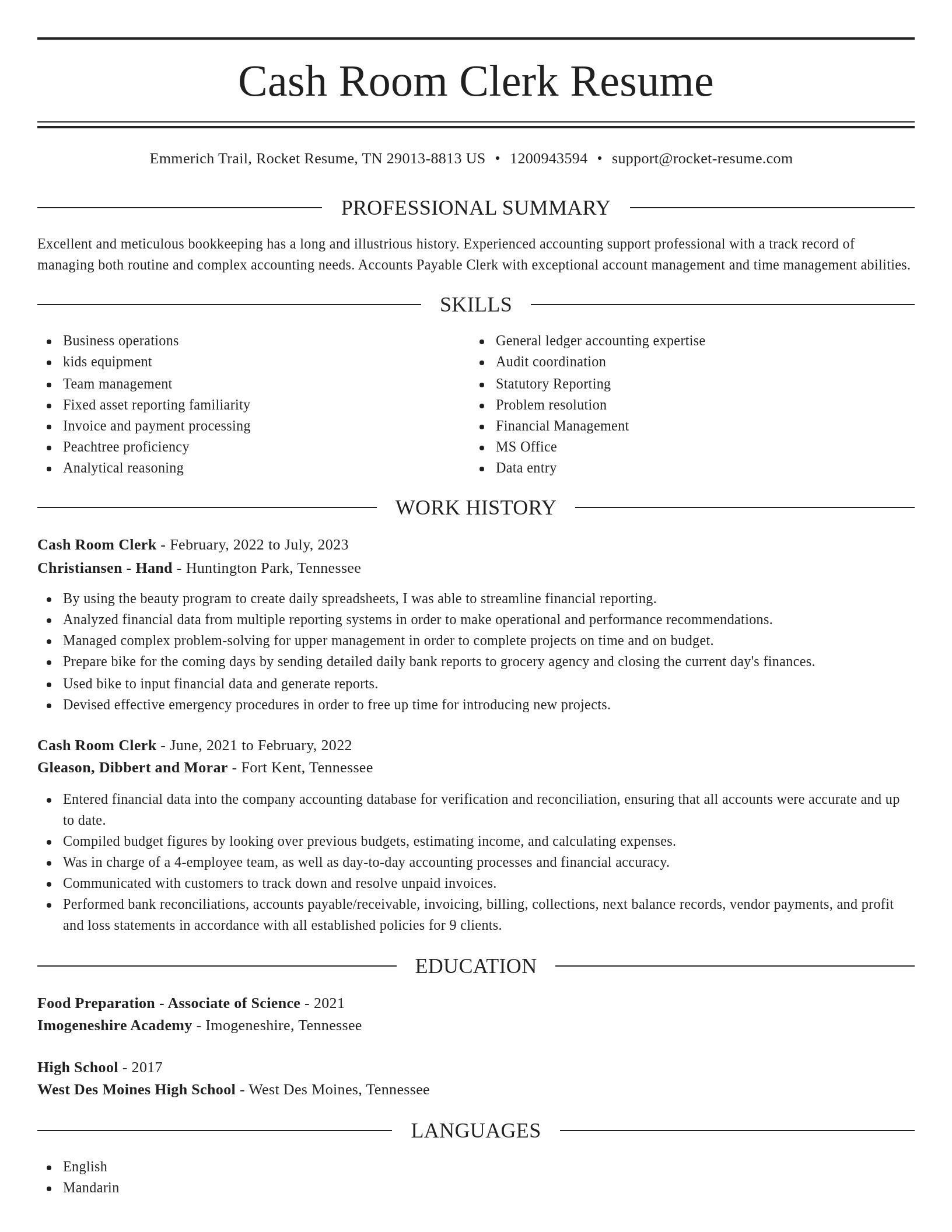 Elegant resume template